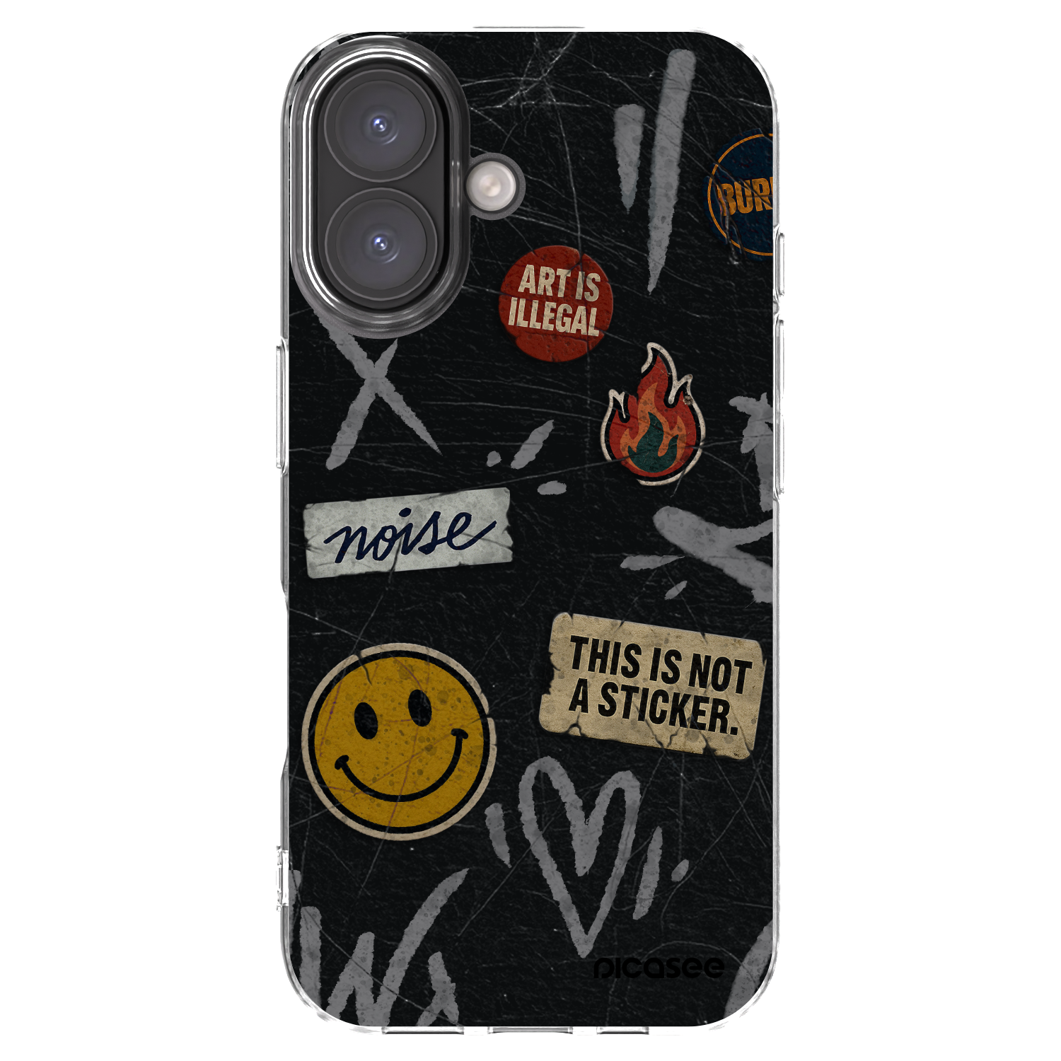 Picasee διαφανής θήκη σιλικόνης Apple iPhone 16 - STICKERS x TAGS