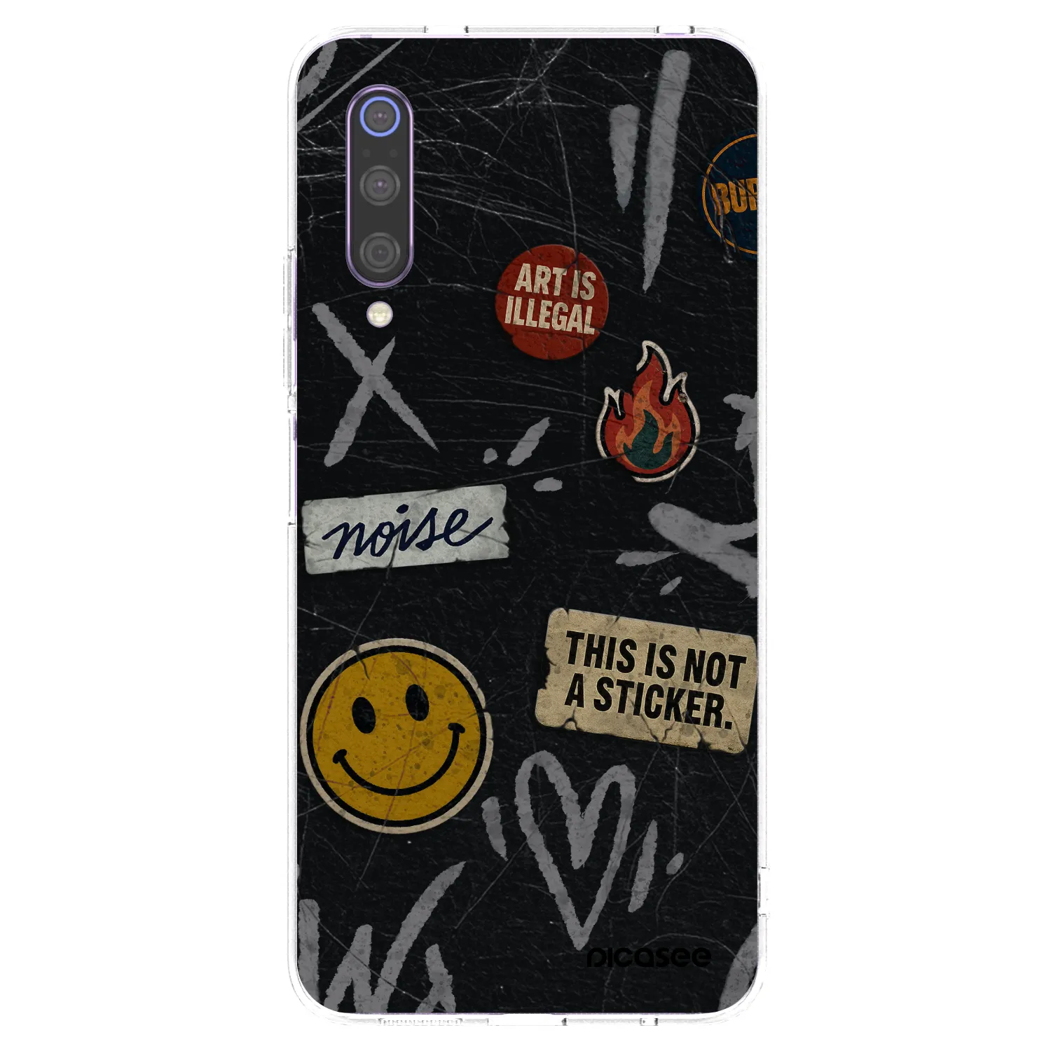 Picasee διαφανής θήκη σιλικόνης Xiaomi Mi 9 - STICKERS x TAGS