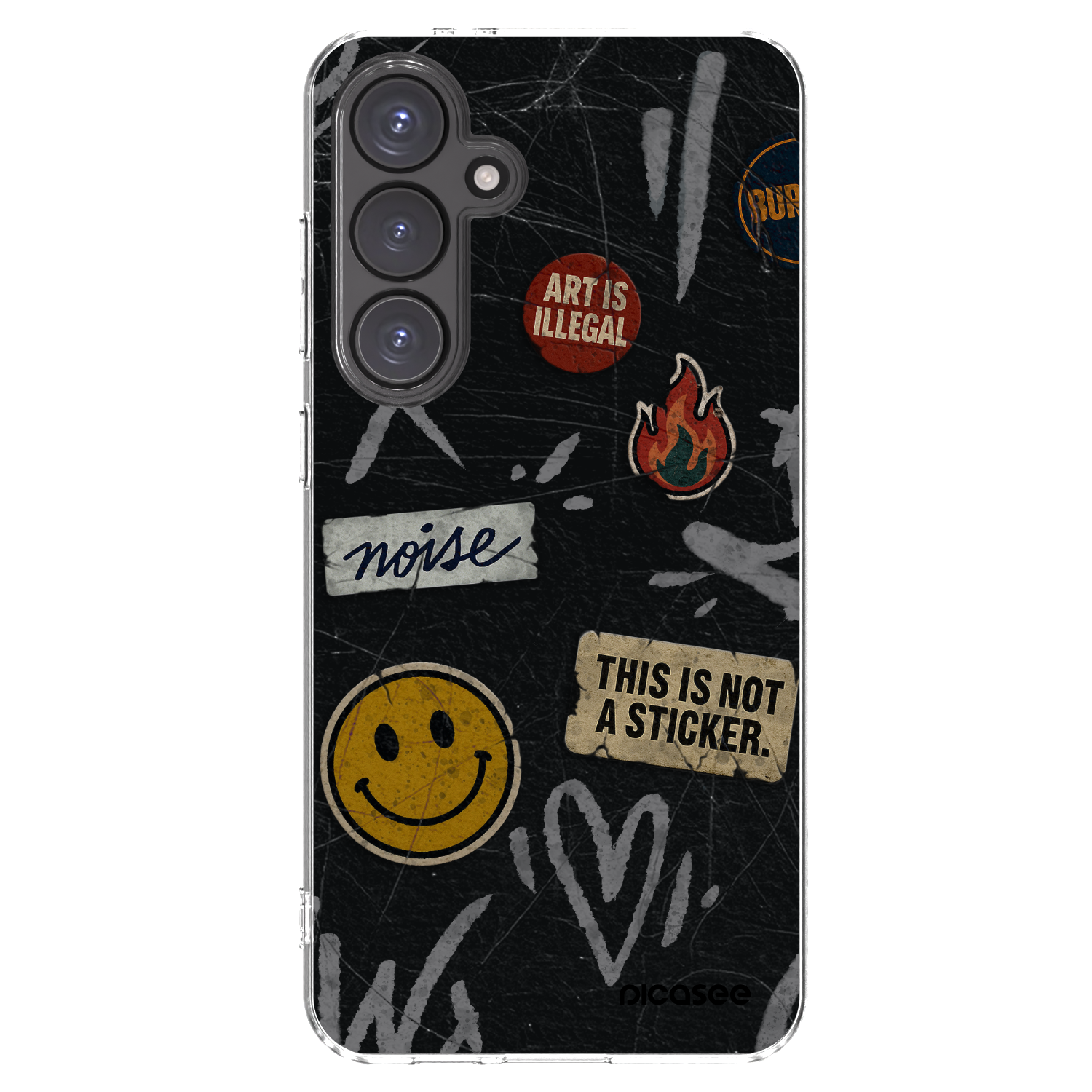 Picasee διαφανής θήκη σιλικόνης Samsung Galaxy S24 FE S721B - STICKERS x TAGS
