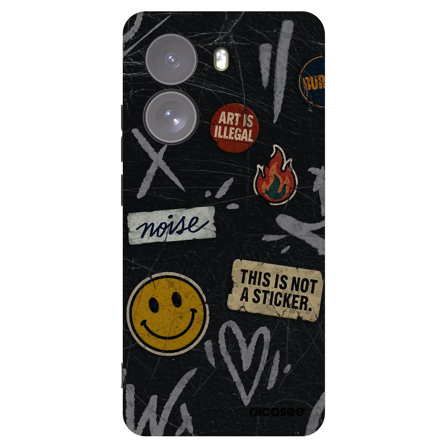 Picasee Μαύρη θήκη σιλικόνης για Xiaomi Poco X7 - STICKERS x TAGS