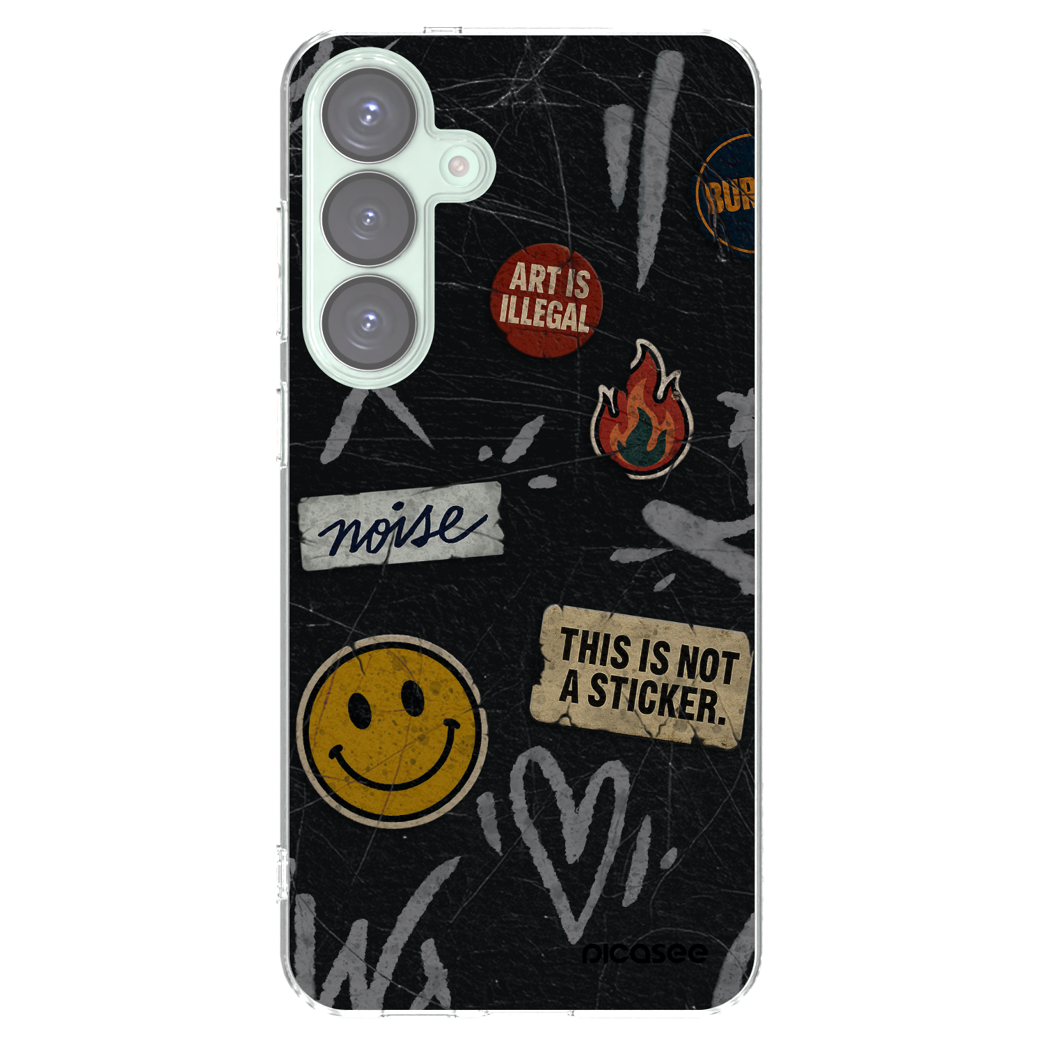 Picasee διαφανής θήκη σιλικόνης Samsung Galaxy S25+ 5G - STICKERS x TAGS