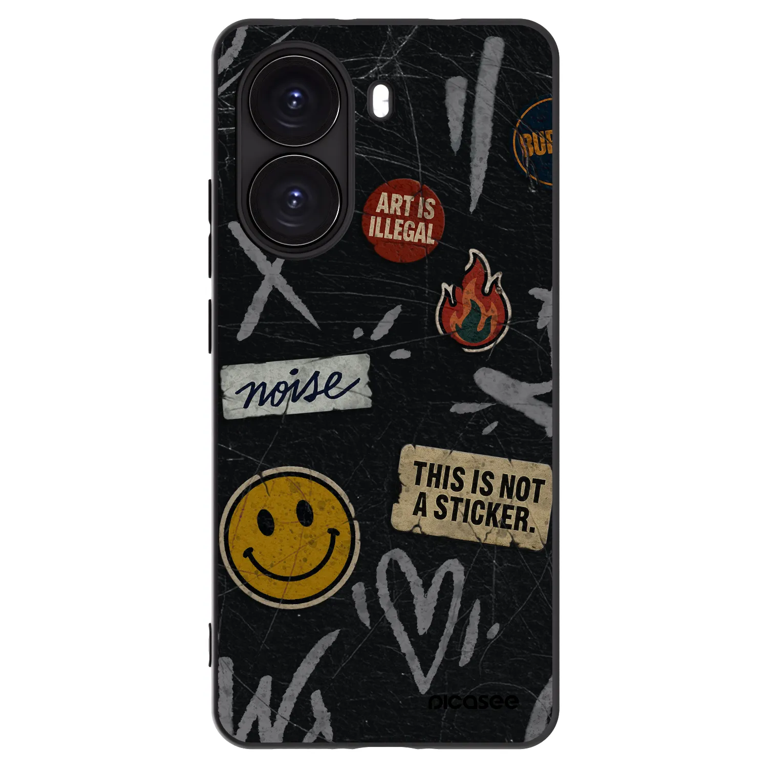 Picasee Μαύρη θήκη σιλικόνης για Xiaomi Poco X7 Pro 5G - STICKERS x TAGS