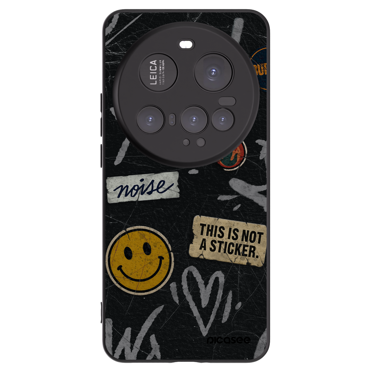 Picasee Μαύρη θήκη σιλικόνης για Xiaomi 15 Ultra - STICKERS x TAGS