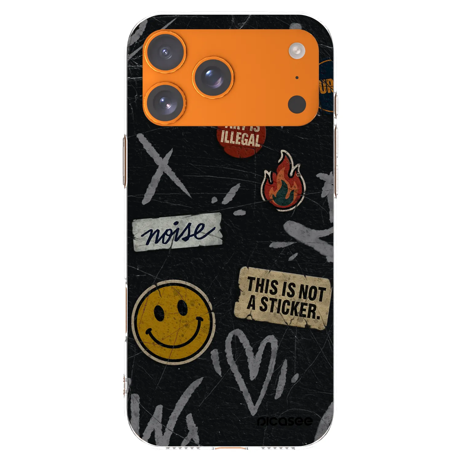 Picasee διαφανής θήκη σιλικόνης Apple iPhone 17 Pro Max - STICKERS x TAGS