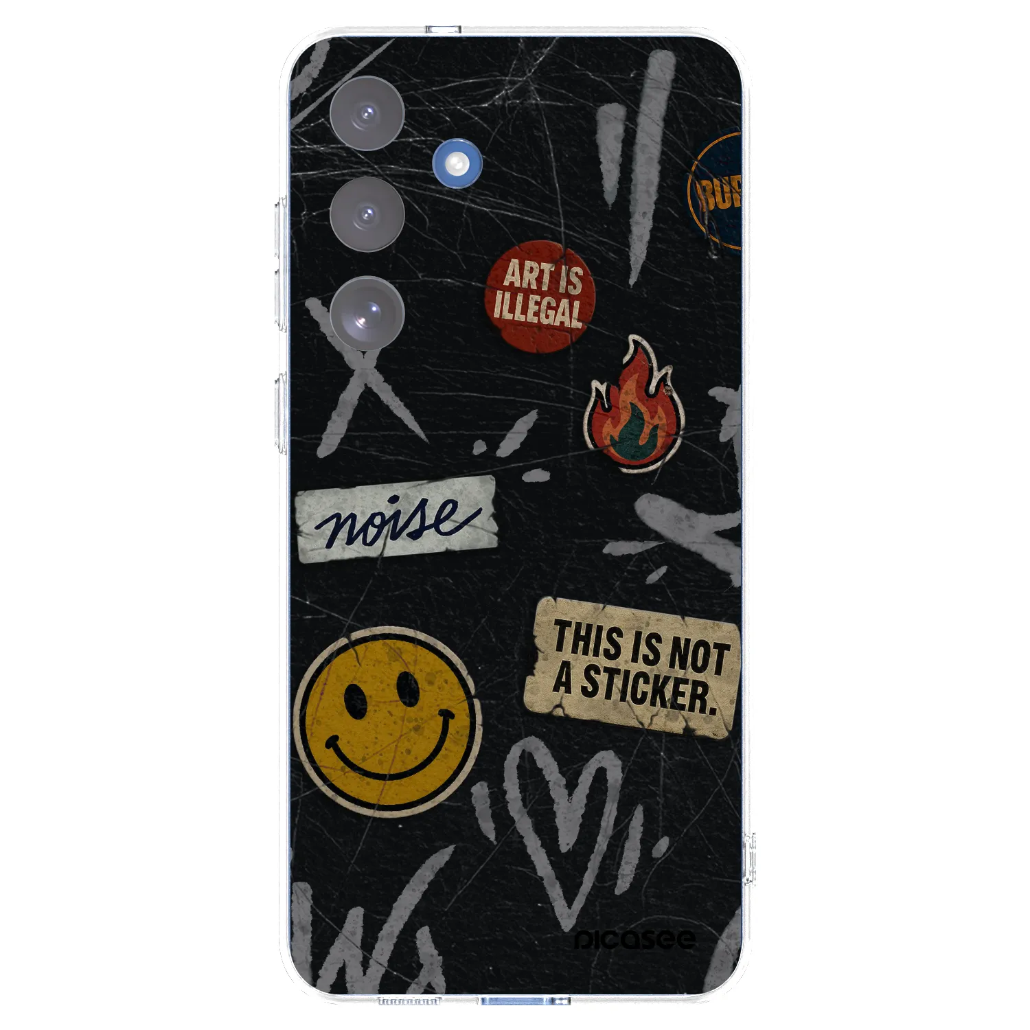 Picasee διαφανής θήκη σιλικόνης Samsung Galaxy S25 FE 5G - STICKERS x TAGS