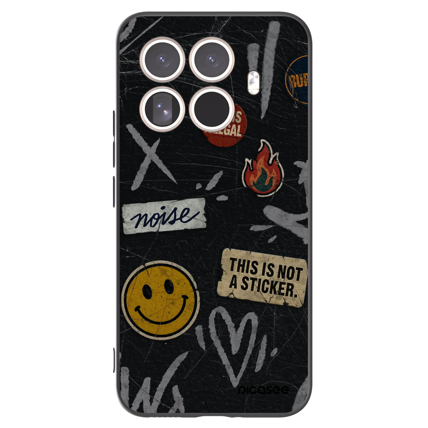 Picasee Μαύρη θήκη σιλικόνης για Xiaomi 15T Pro - STICKERS x TAGS