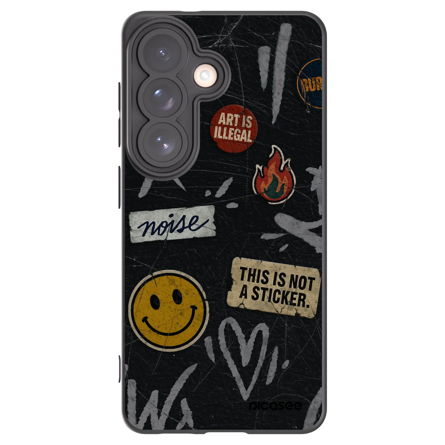 Picasee Μαύρη θήκη σιλικόνης για Samsung Galaxy S26 - STICKERS x TAGS