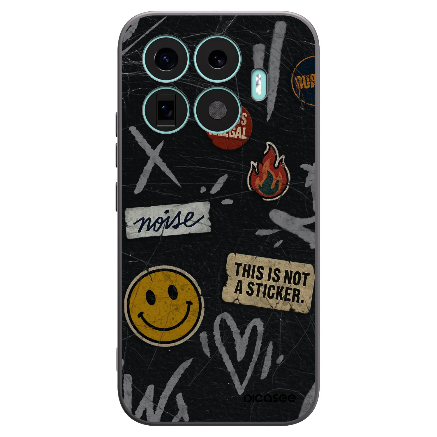 Picasee Μαύρη θήκη σιλικόνης για Xiaomi 17T - STICKERS x TAGS
