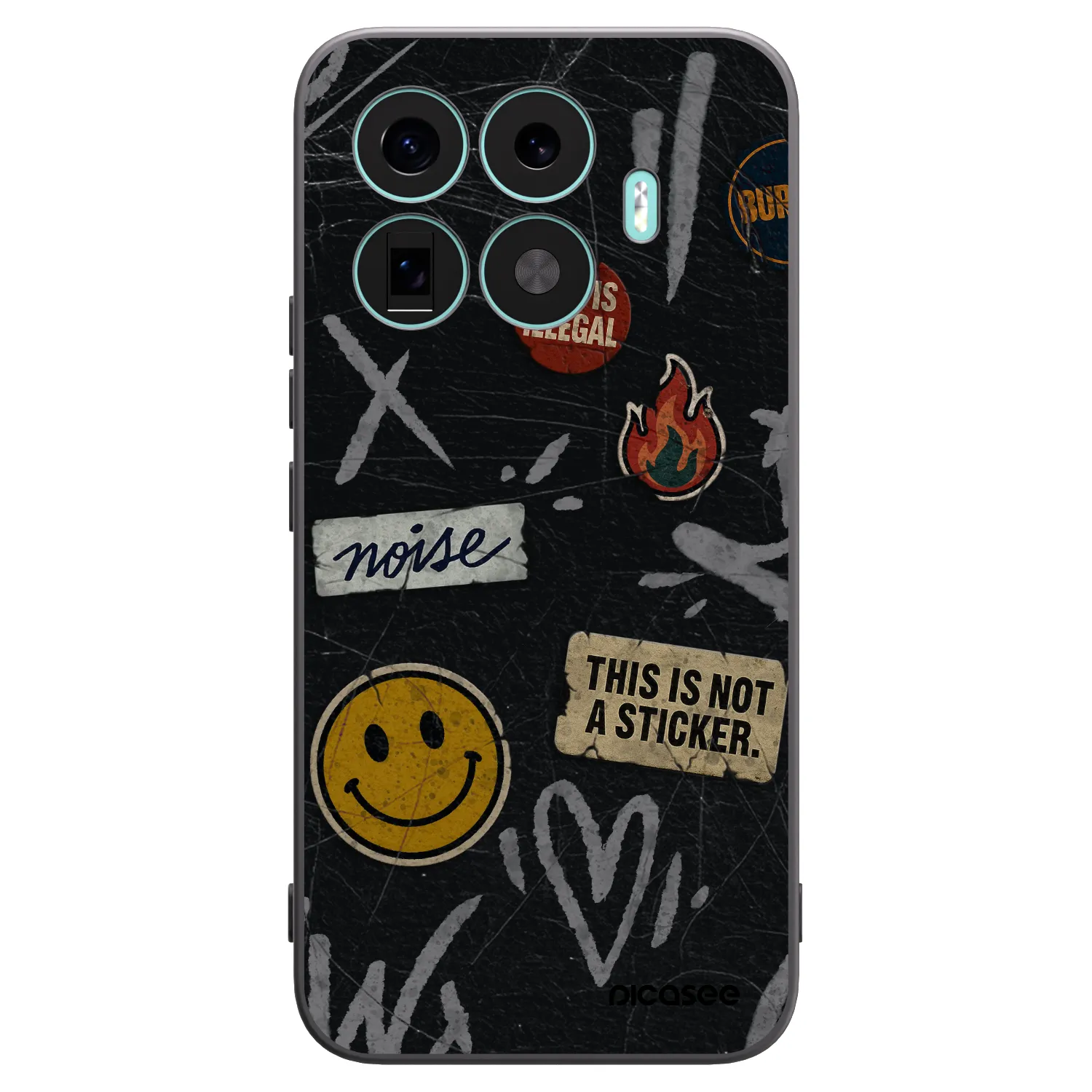 Picasee Μαύρη θήκη σιλικόνης για Xiaomi 17T Pro - STICKERS x TAGS