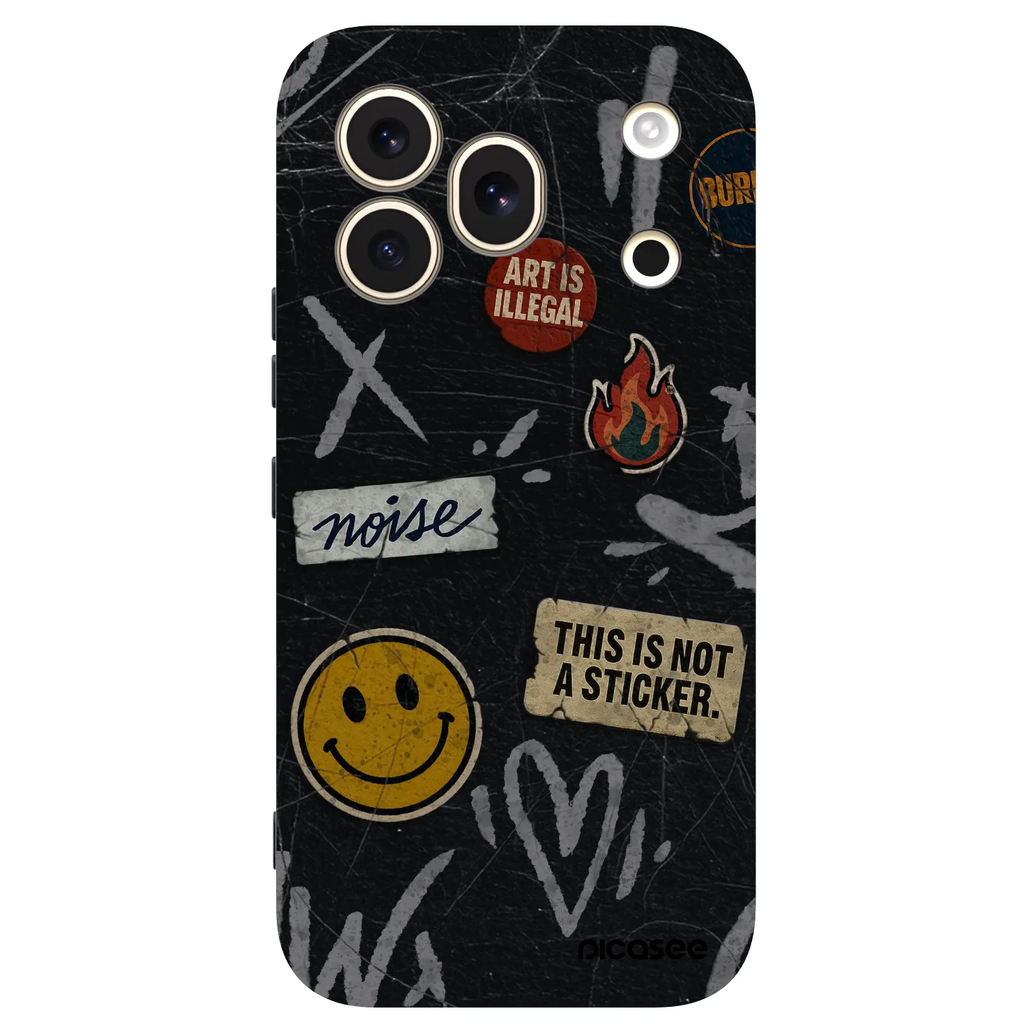 Picasee Μαύρη θήκη σιλικόνης για Honor 600 Pro - STICKERS x TAGS