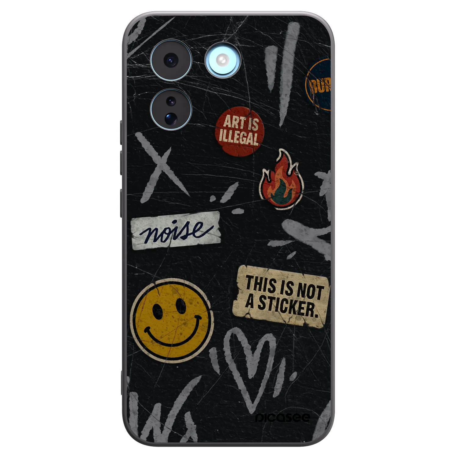 Picasee Μαύρη θήκη σιλικόνης για Xiaomi Redmi Note 17 Pro MAX 5G - STICKERS x TAGS
