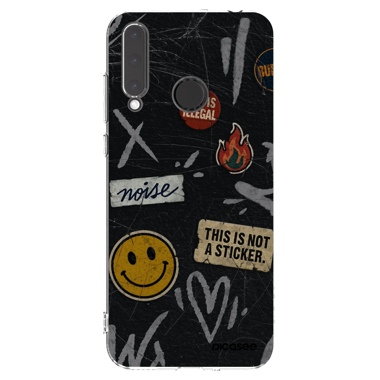 Picasee διαφανής θήκη σιλικόνης Honor 20 Lite - STICKERS x TAGS
