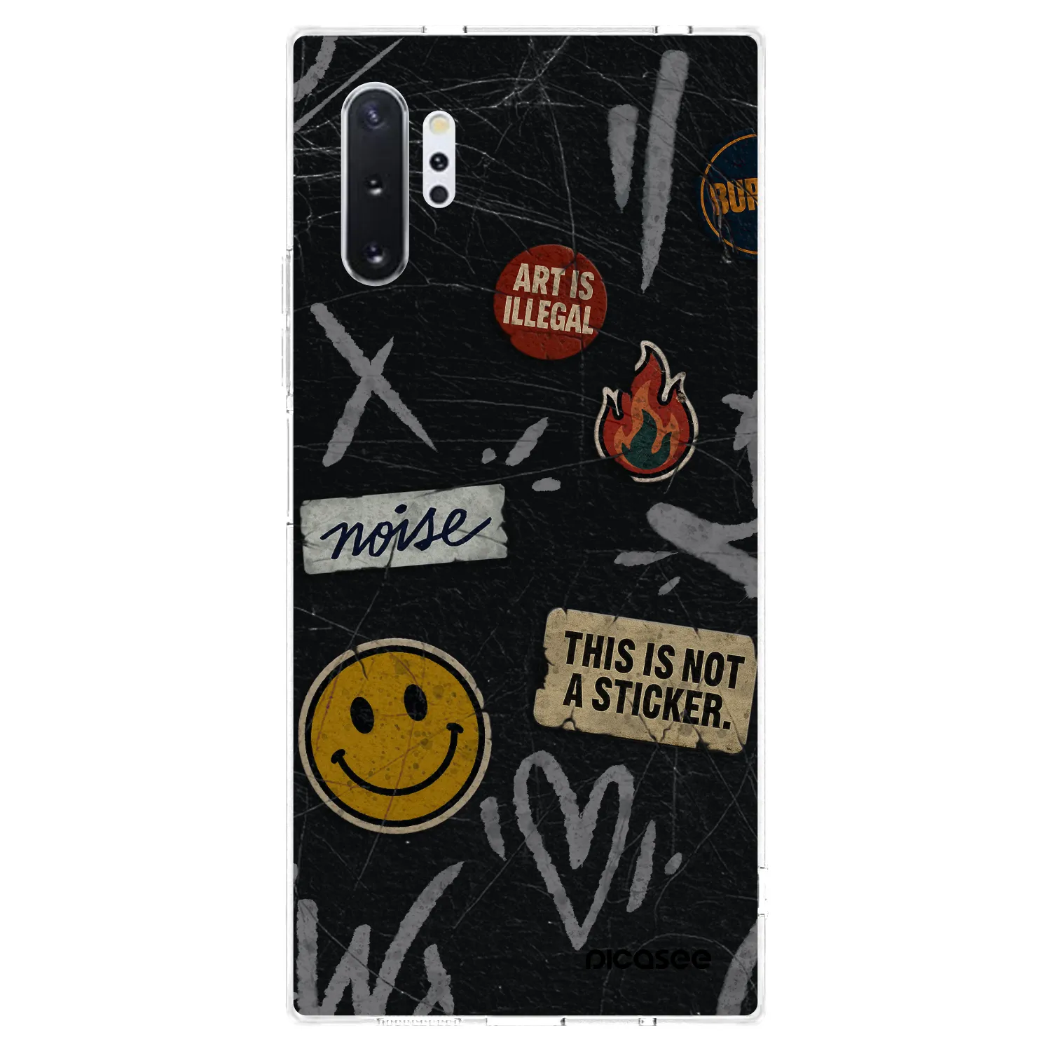 Picasee διαφανής θήκη σιλικόνης Samsung Galaxy Note 10+ N975F - STICKERS x TAGS
