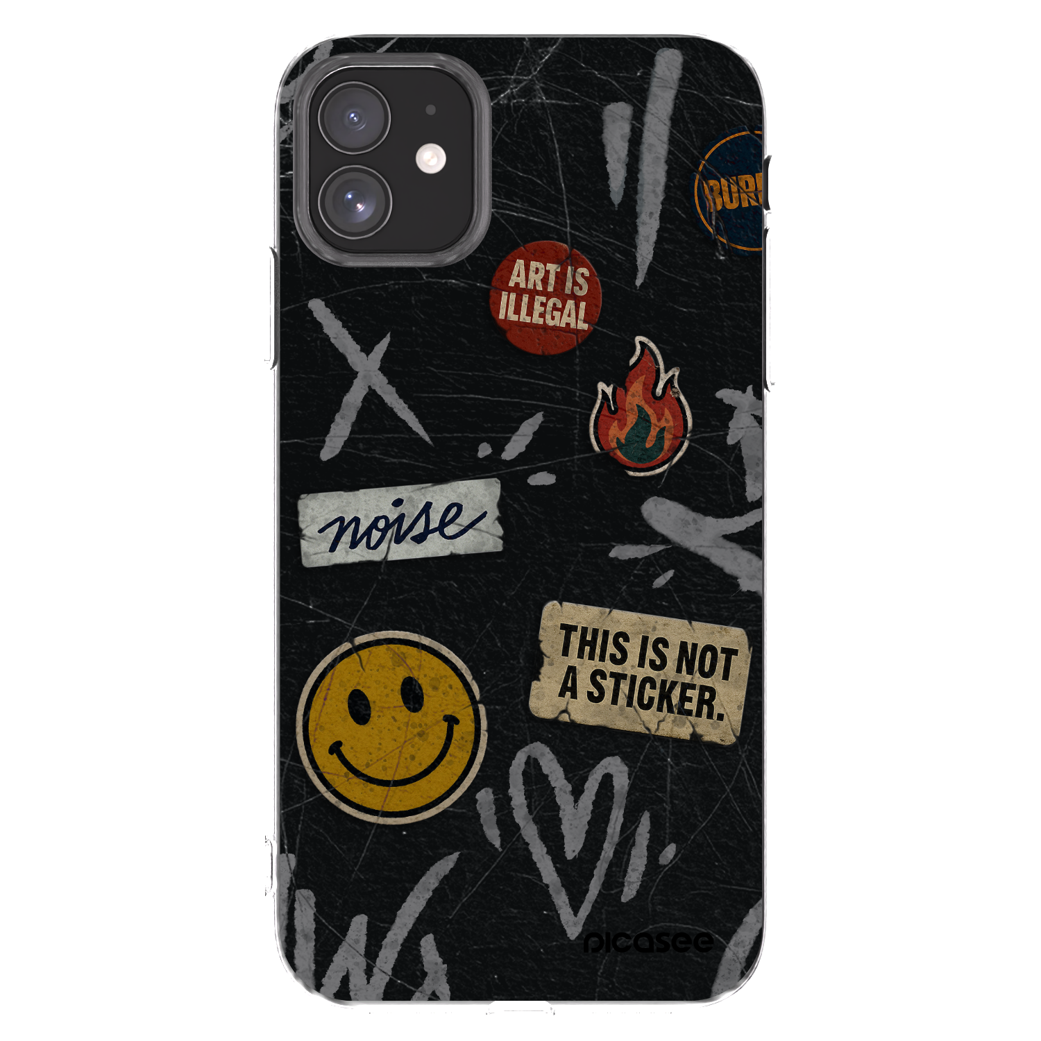 Picasee διαφανής θήκη σιλικόνης Apple iPhone 11 - STICKERS x TAGS
