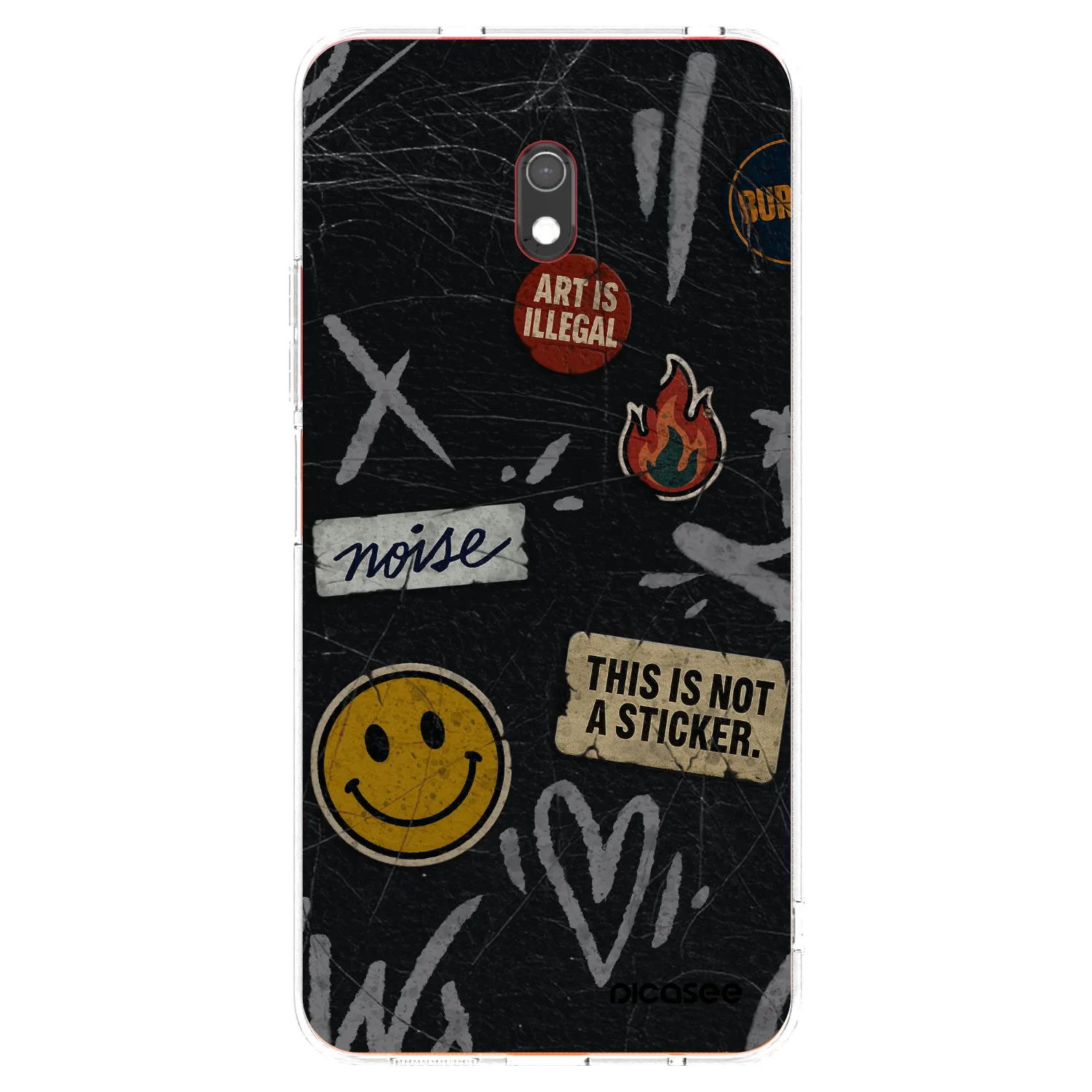 Picasee διαφανής θήκη σιλικόνης Xiaomi Redmi 8A - STICKERS x TAGS