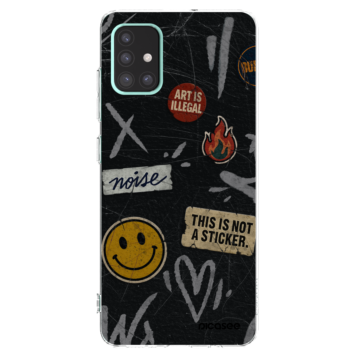 Picasee διαφανής θήκη σιλικόνης Samsung Galaxy A51 A515F - STICKERS x TAGS