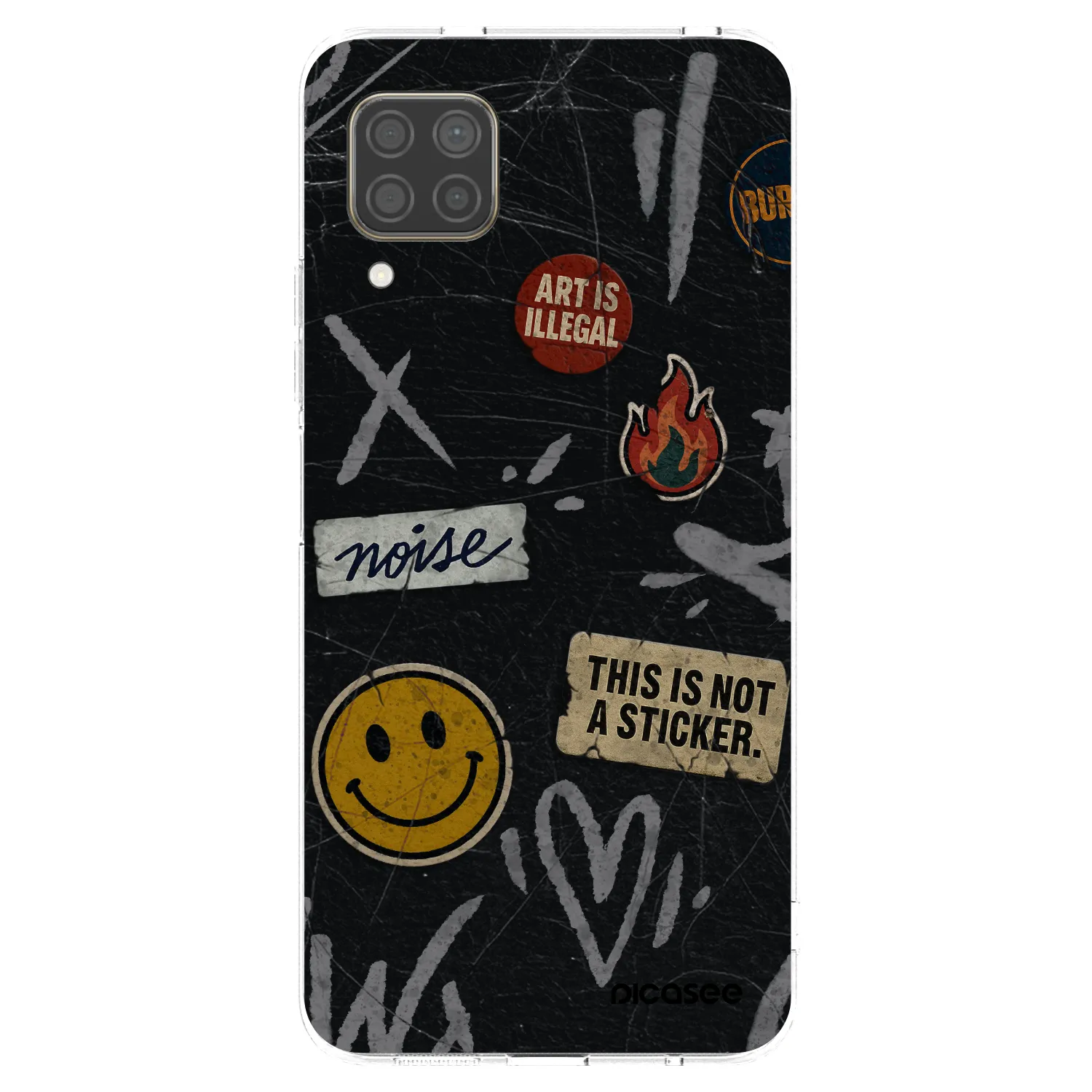 Picasee διαφανής θήκη σιλικόνης Huawei P40 Lite - STICKERS x TAGS