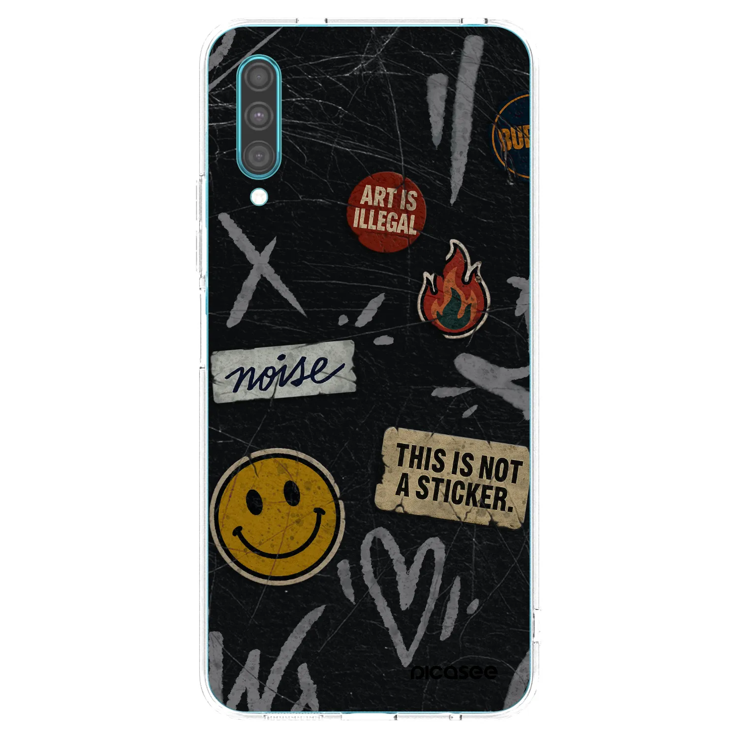 Picasee διαφανής θήκη σιλικόνης Samsung Galaxy A30s A307F - STICKERS x TAGS