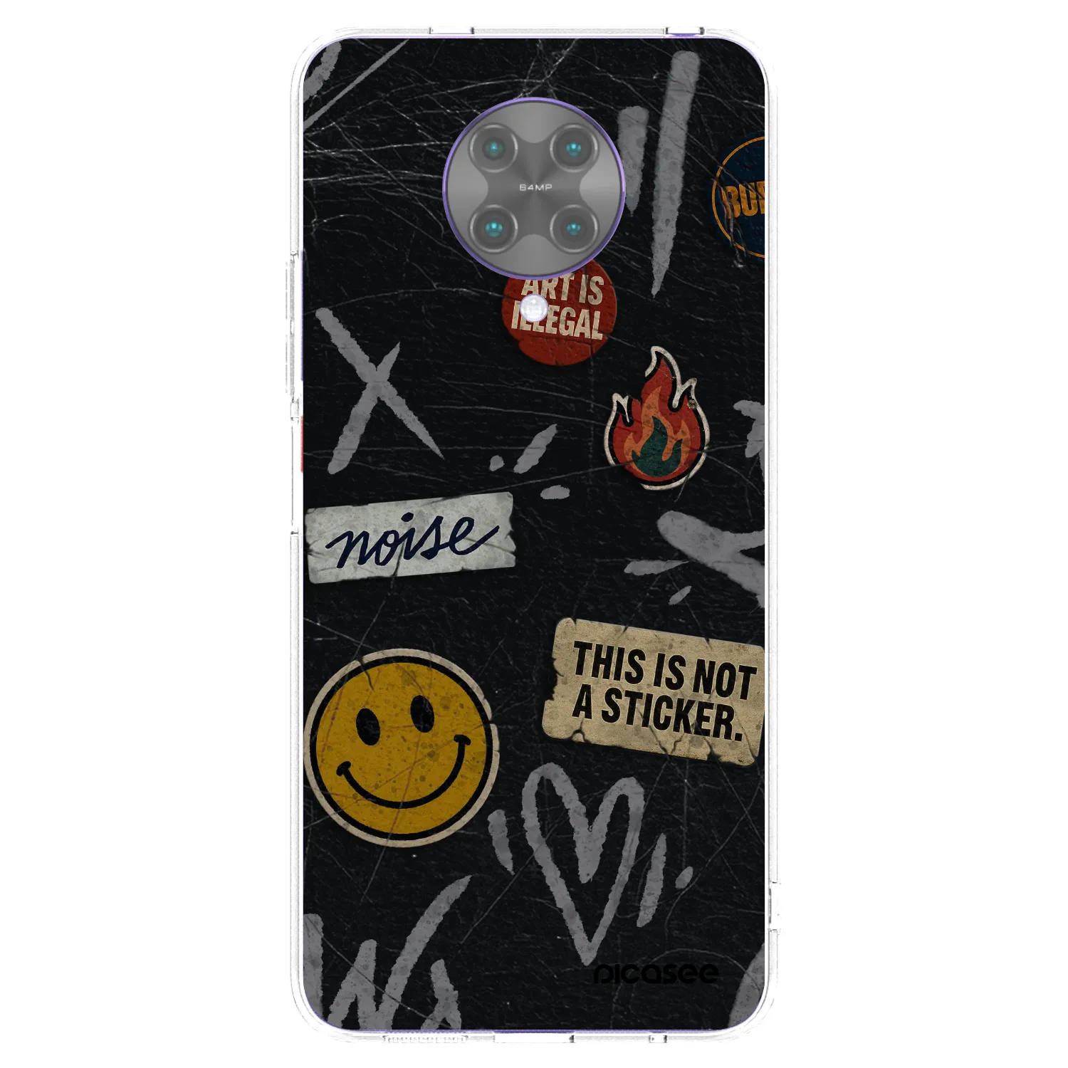Picasee διαφανής θήκη σιλικόνης Xiaomi Poco F2 Pro - STICKERS x TAGS