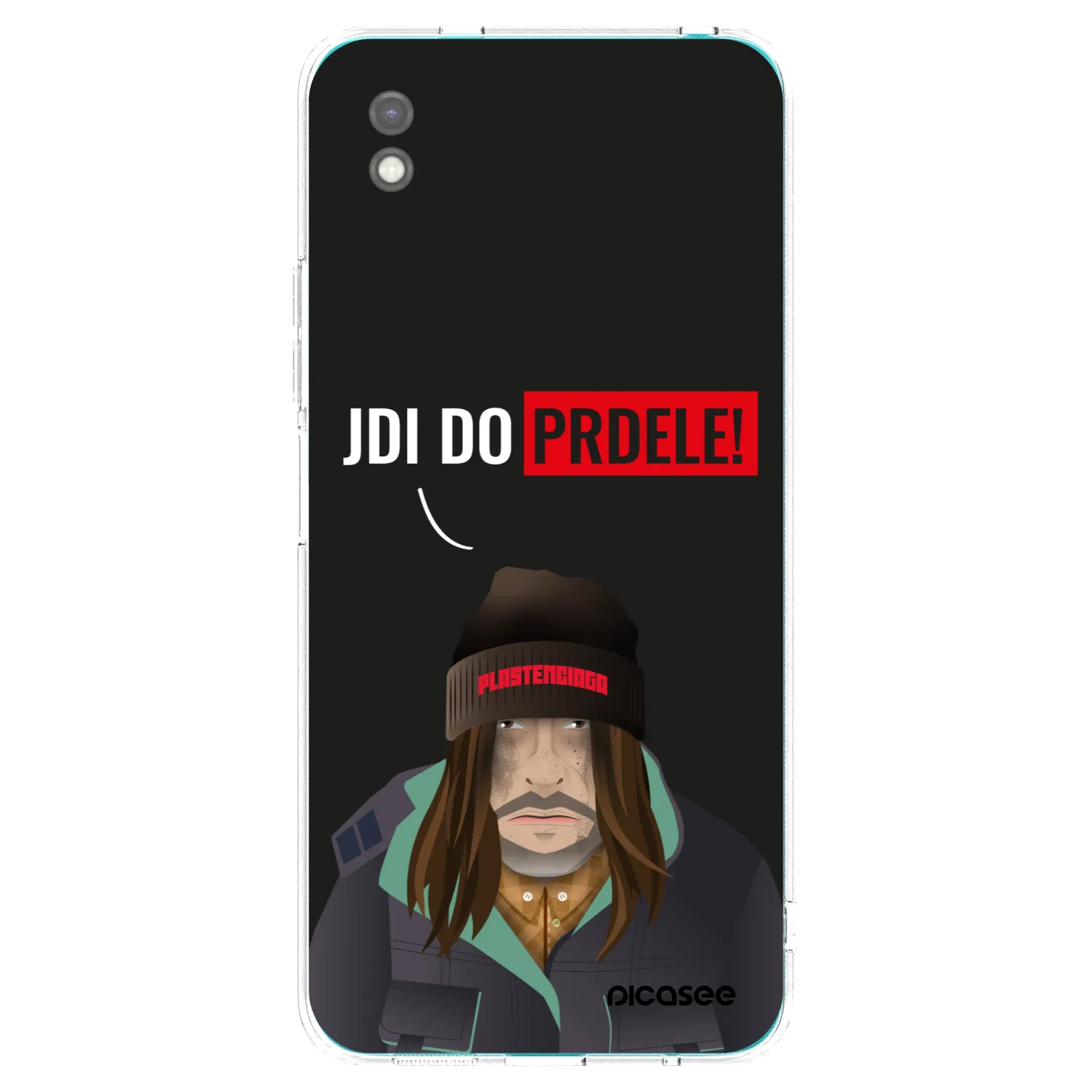 Picasee Μαύρη θήκη σιλικόνης για Xiaomi Redmi 9A - Bezďák