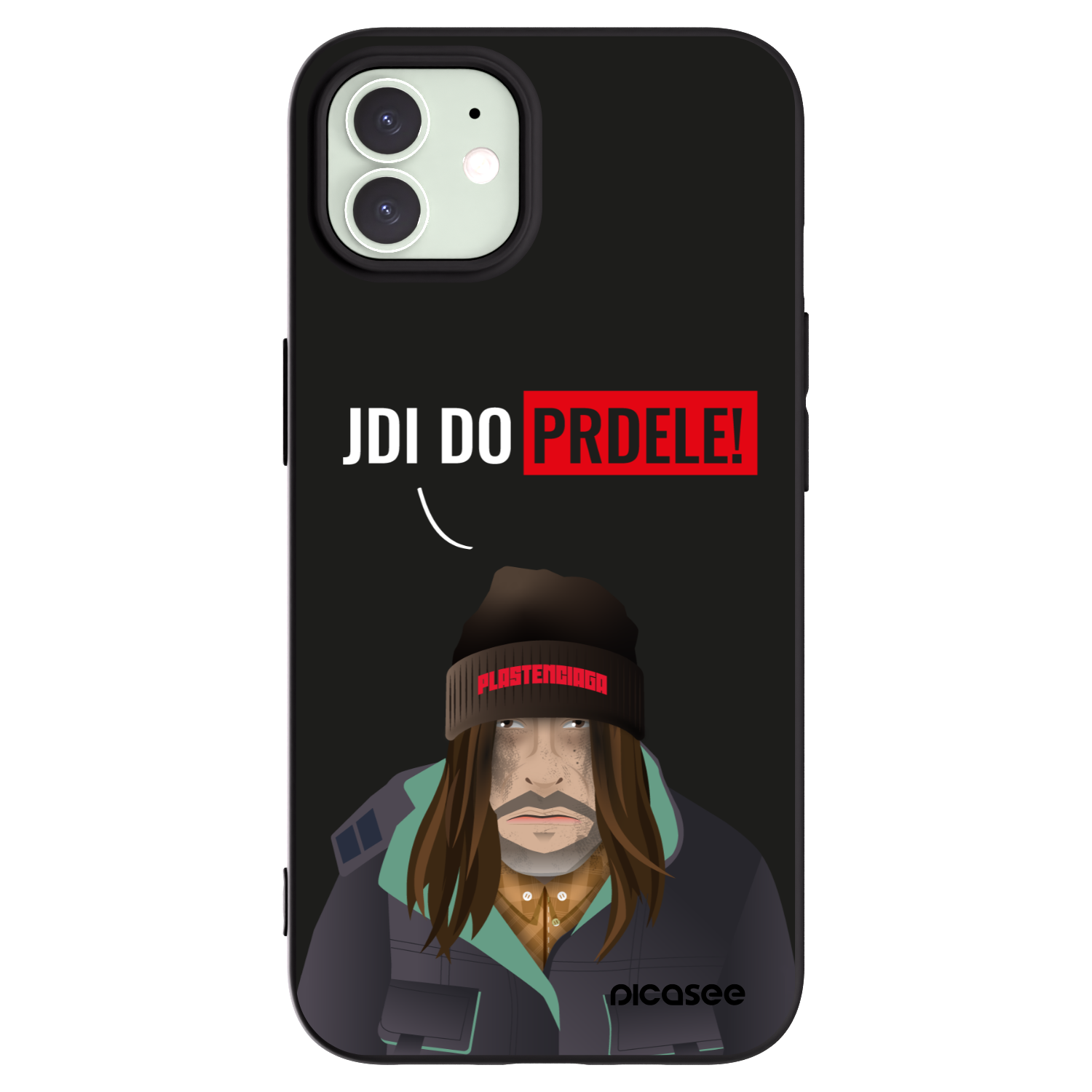 Picasee Μαύρη θήκη σιλικόνης για Apple iPhone 12 Pro - Bezďák