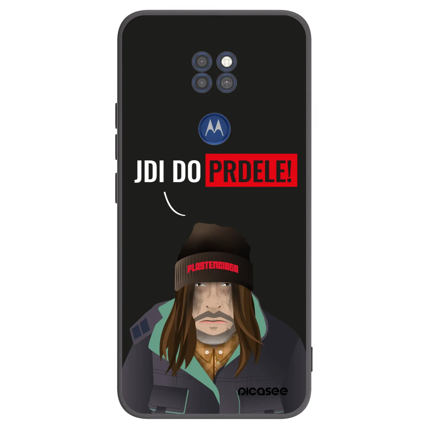 Picasee Μαύρη θήκη σιλικόνης για Motorola Moto G9 Play - Bezďák