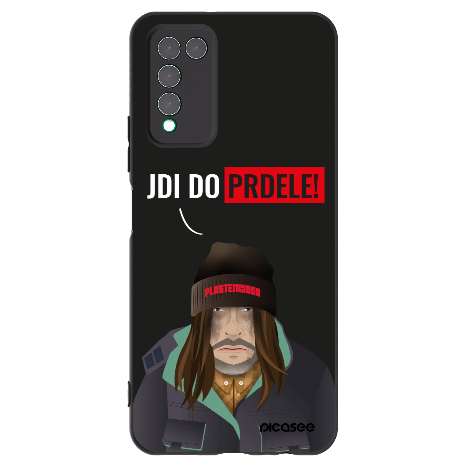 Picasee Μαύρη θήκη σιλικόνης για Honor 10X Lite - Bezďák