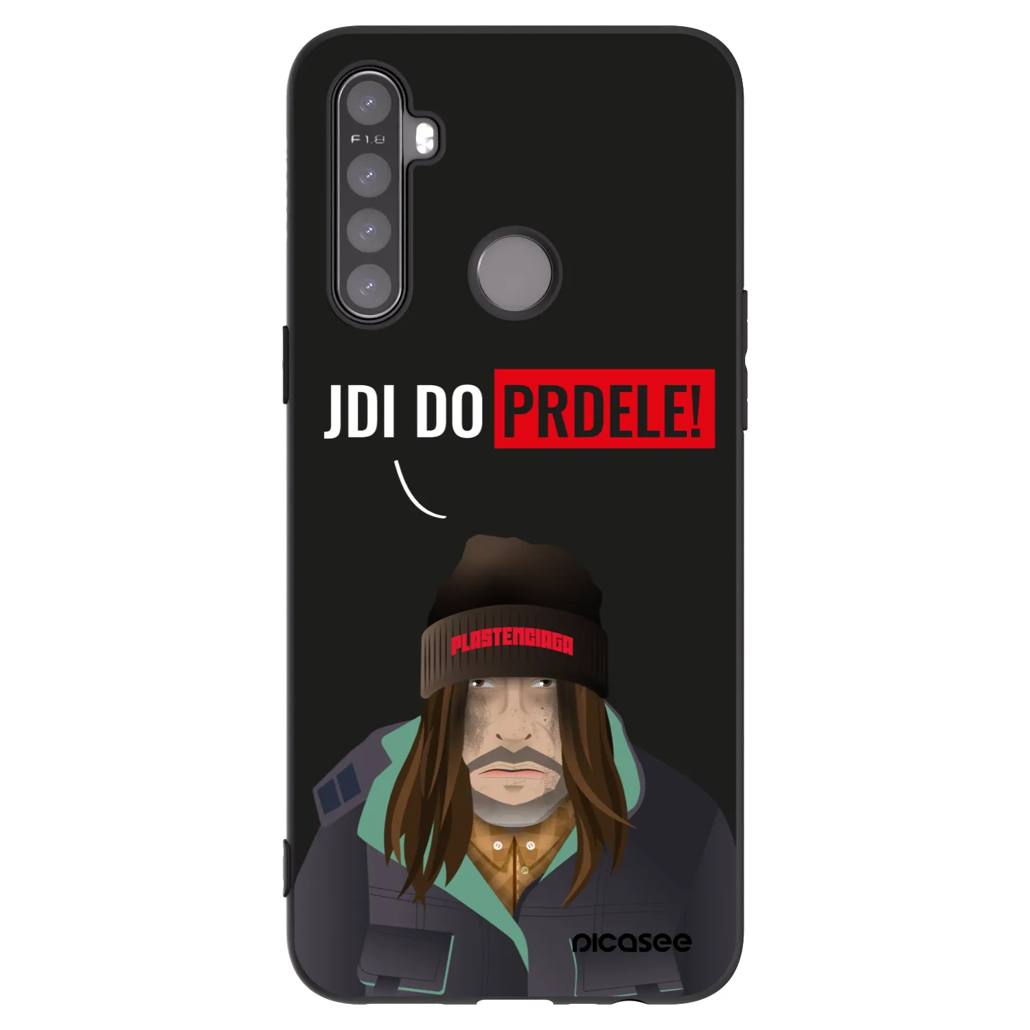 Picasee Μαύρη θήκη σιλικόνης για Realme 6i - Bezďák