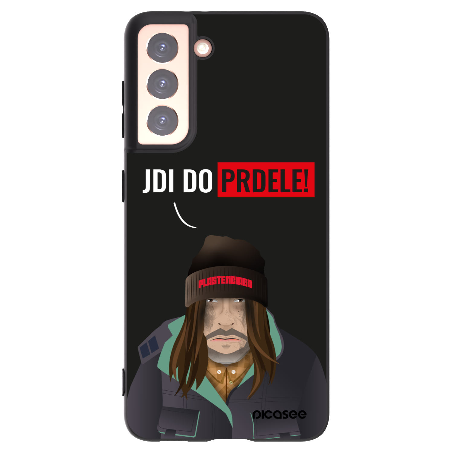 Picasee Μαύρη θήκη σιλικόνης για Samsung Galaxy S21 5G G991B - Bezďák