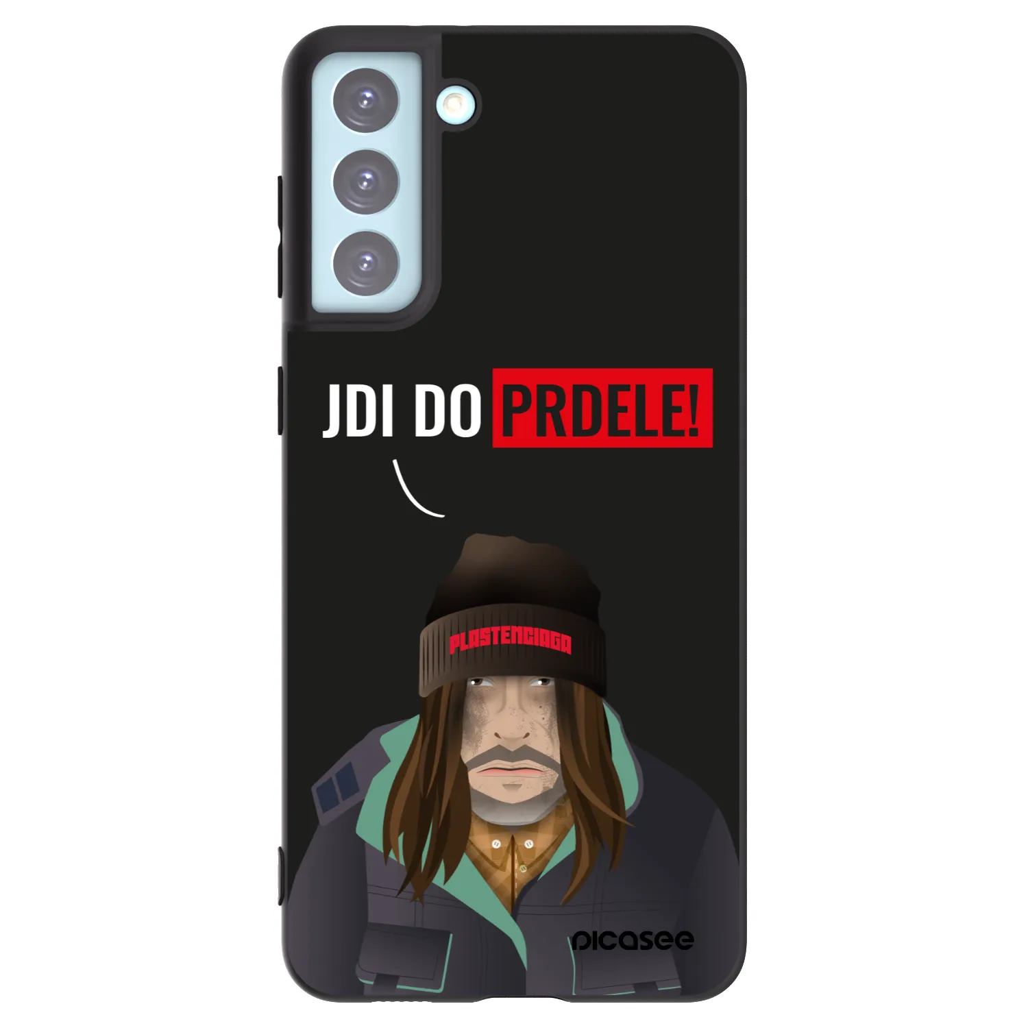 Picasee Μαύρη θήκη σιλικόνης για Samsung Galaxy S21+ 5G G996F - Bezďák