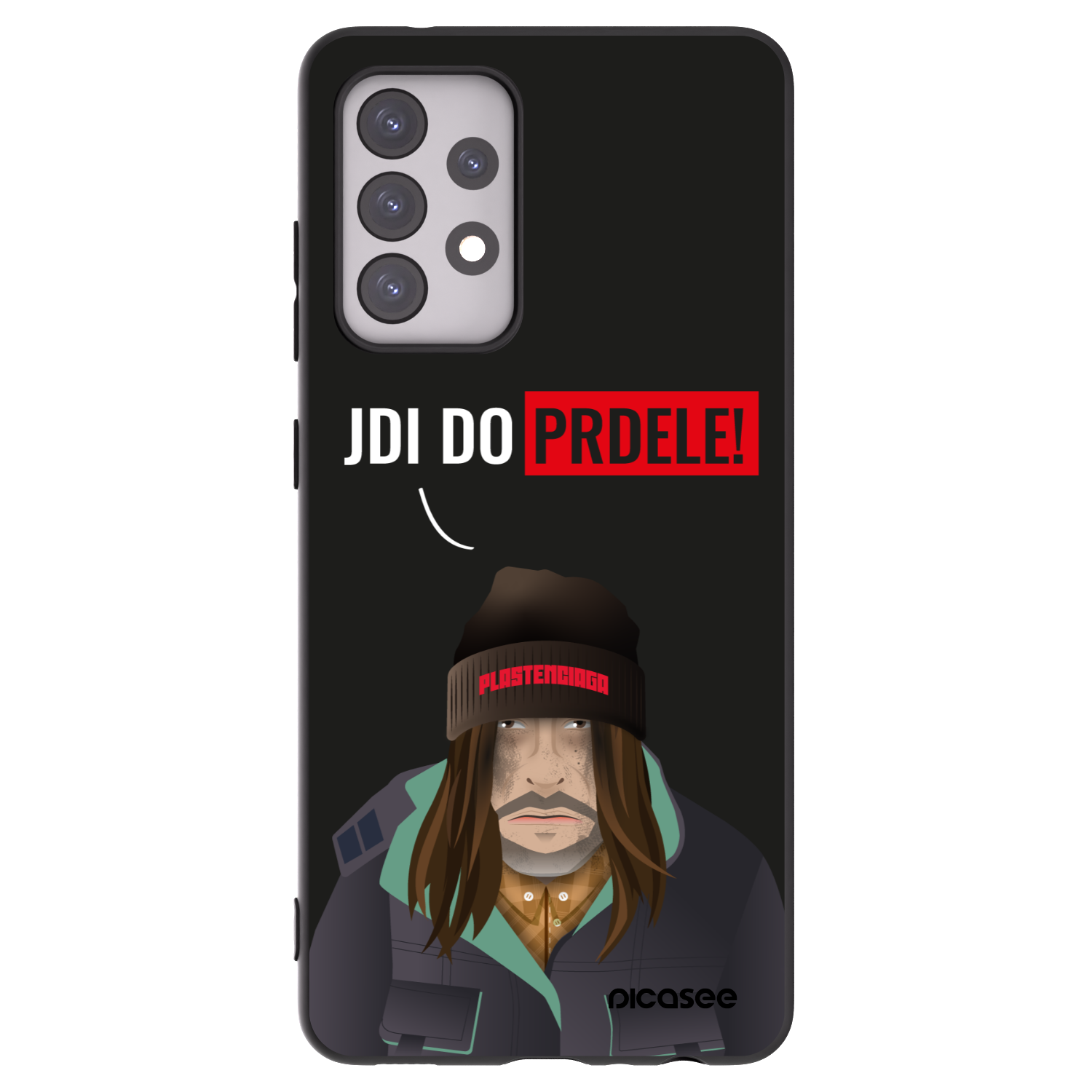Picasee Μαύρη θήκη σιλικόνης για Samsung Galaxy A52 5G A525F - Bezďák