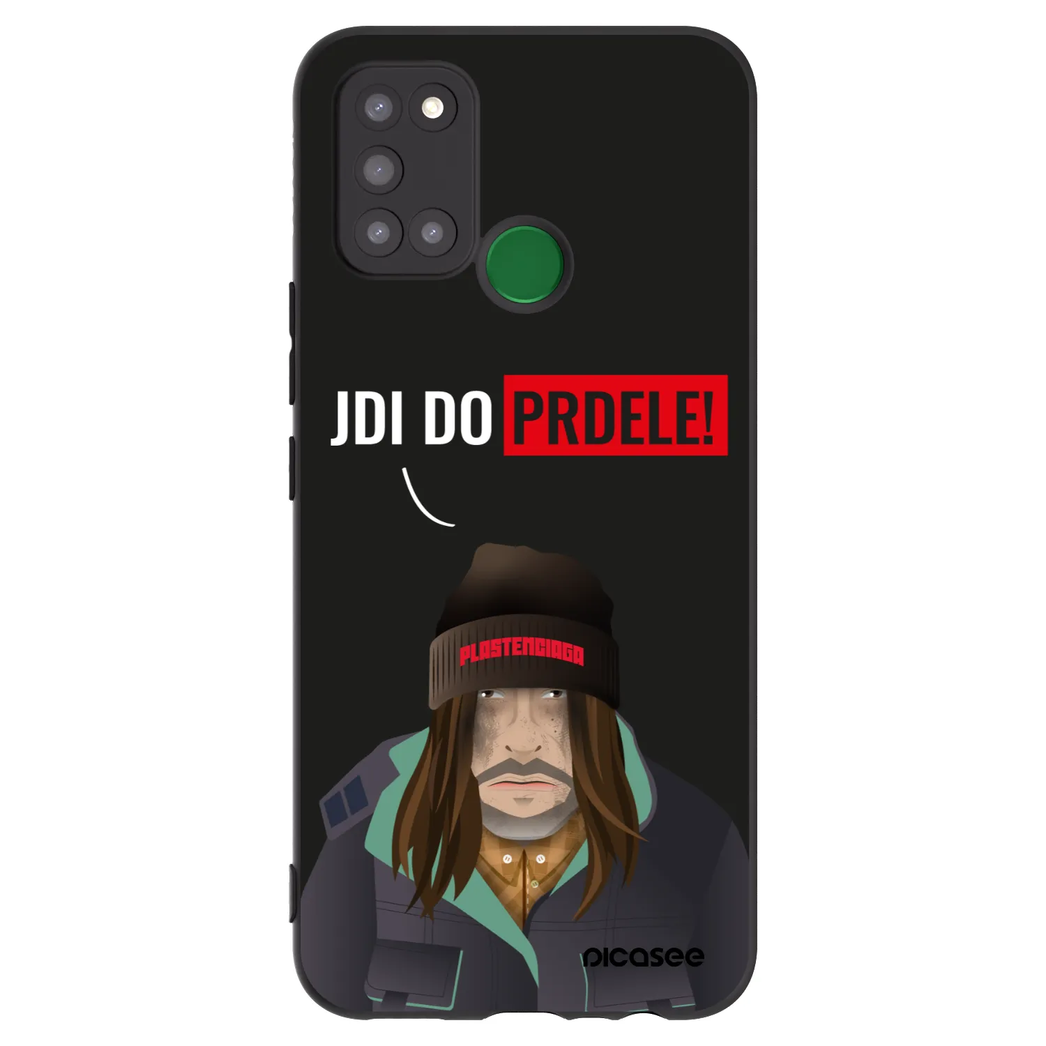 Picasee Μαύρη θήκη σιλικόνης για Realme 7i - Bezďák