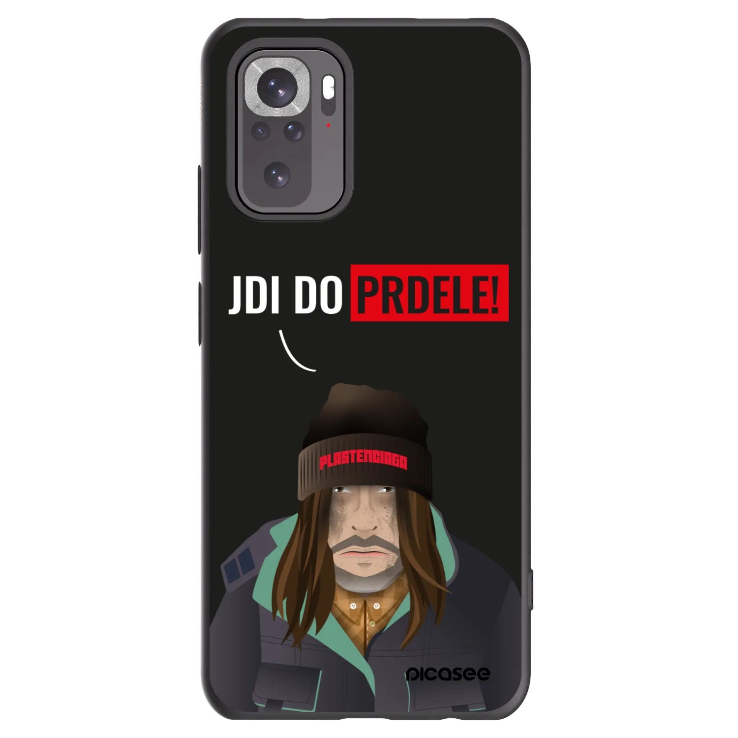 Picasee Μαύρη θήκη σιλικόνης για Xiaomi Redmi Note 10S - Bezďák