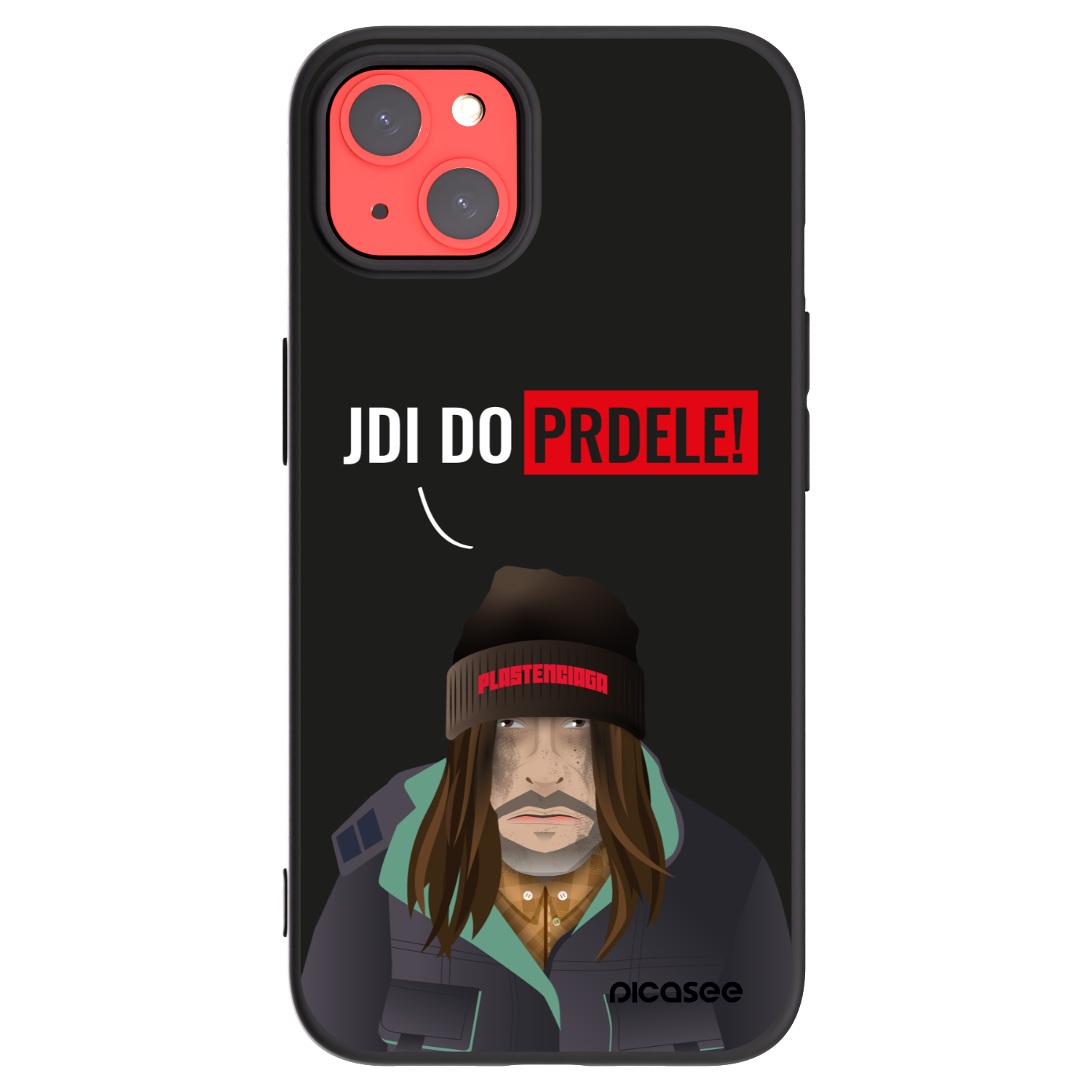 Picasee Μαύρη θήκη σιλικόνης για Apple iPhone 13 - Bezďák