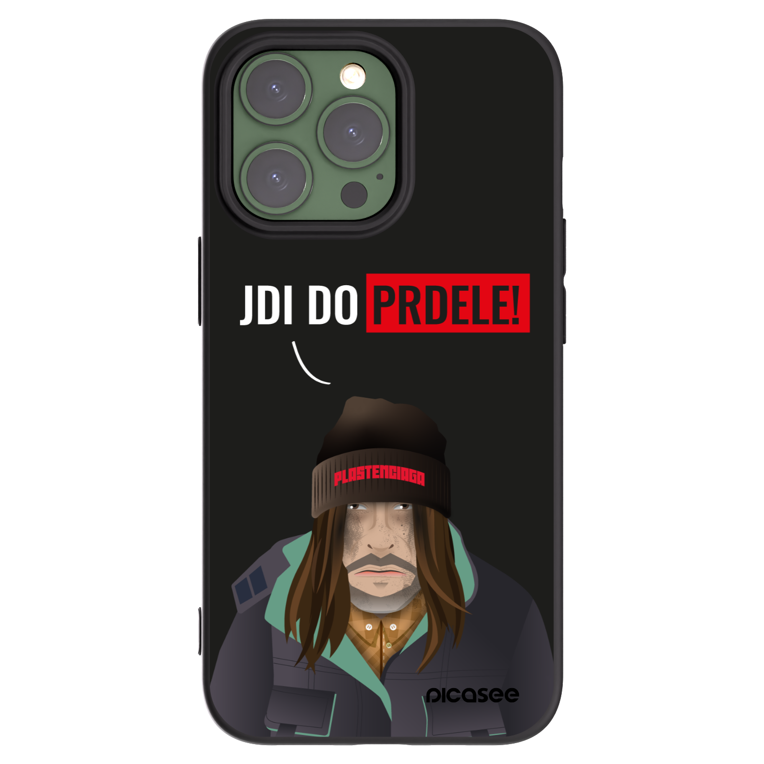 Picasee Μαύρη θήκη σιλικόνης για Apple iPhone 13 Pro - Bezďák