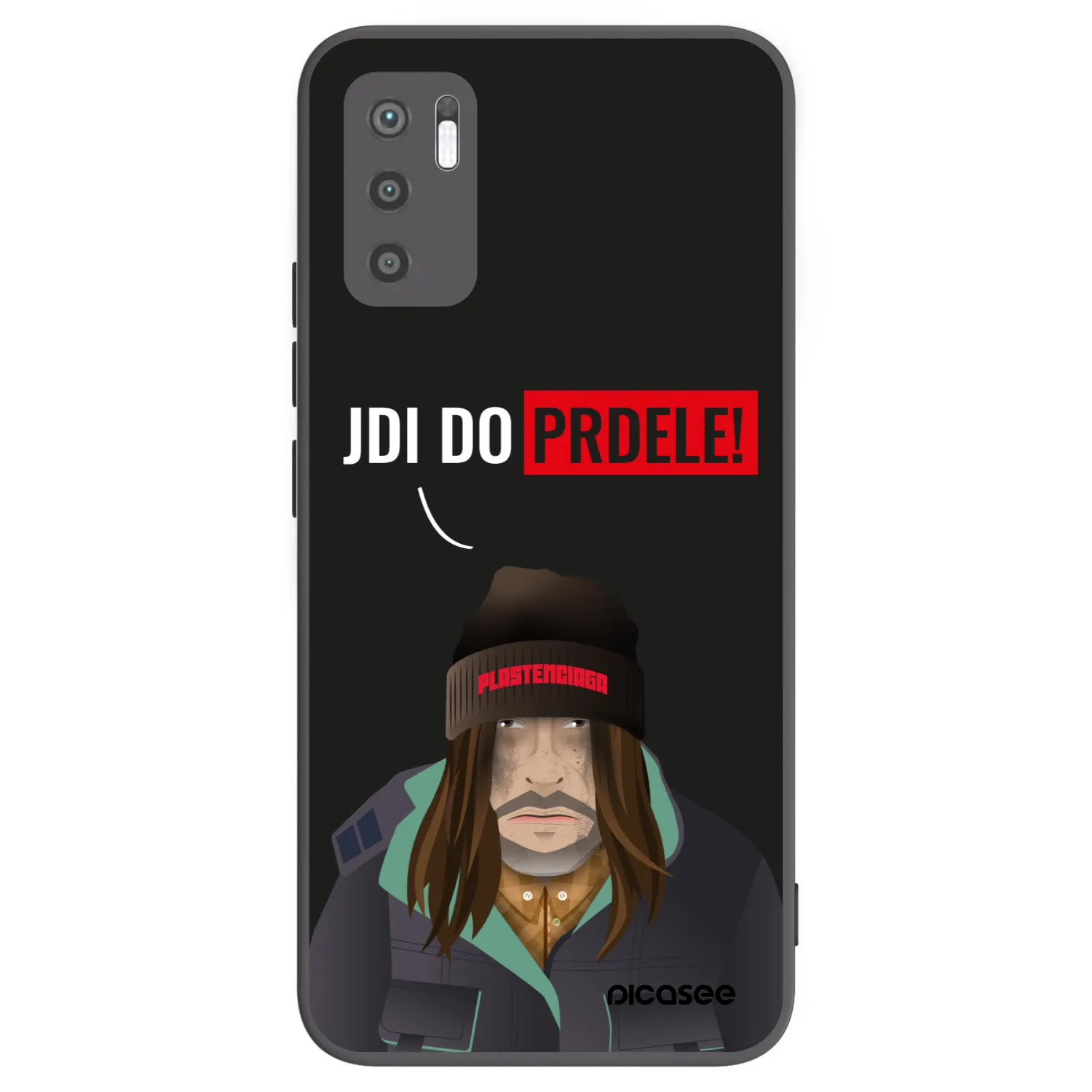 Picasee Μαύρη θήκη σιλικόνης για Xiaomi Redmi Note 10 5G - Bezďák