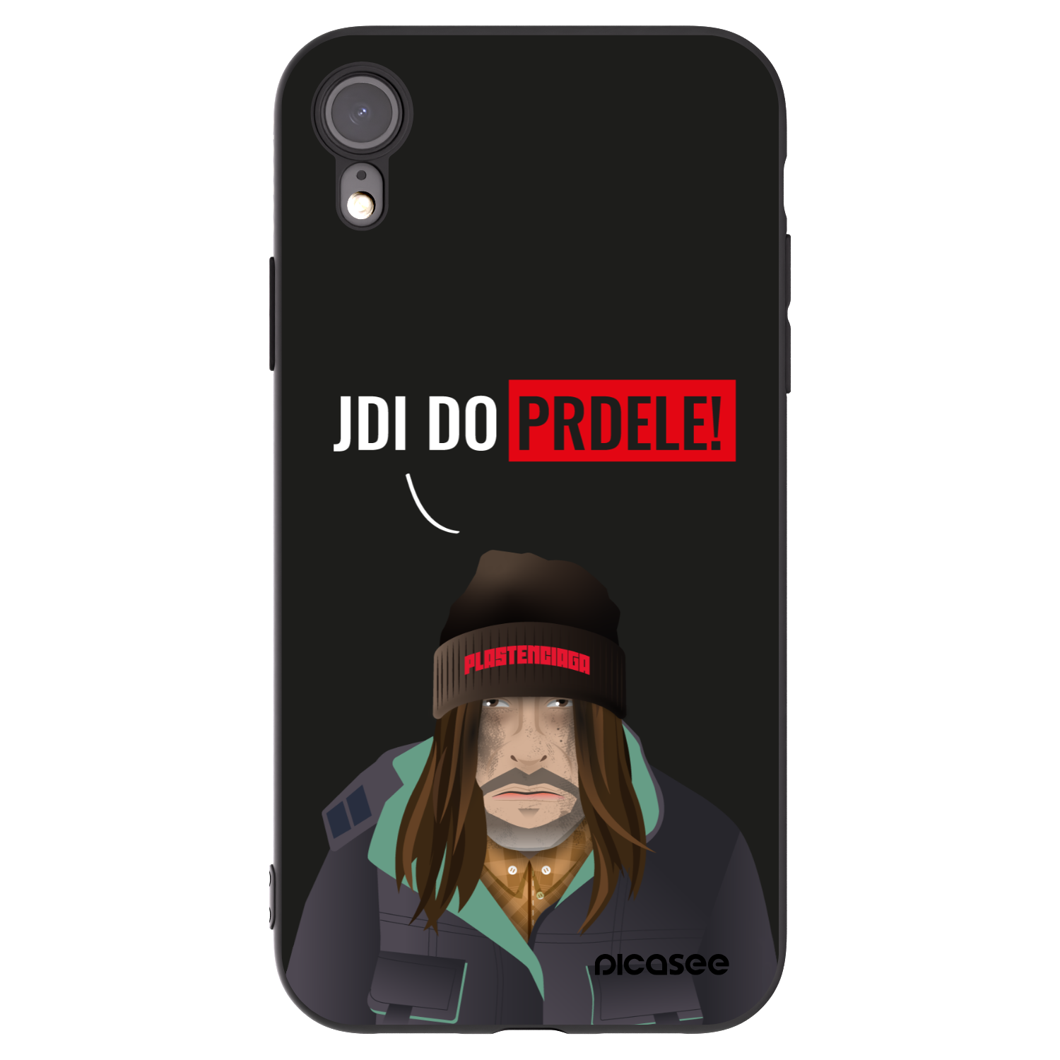 Picasee Μαύρη θήκη σιλικόνης για Apple iPhone XR - Bezďák