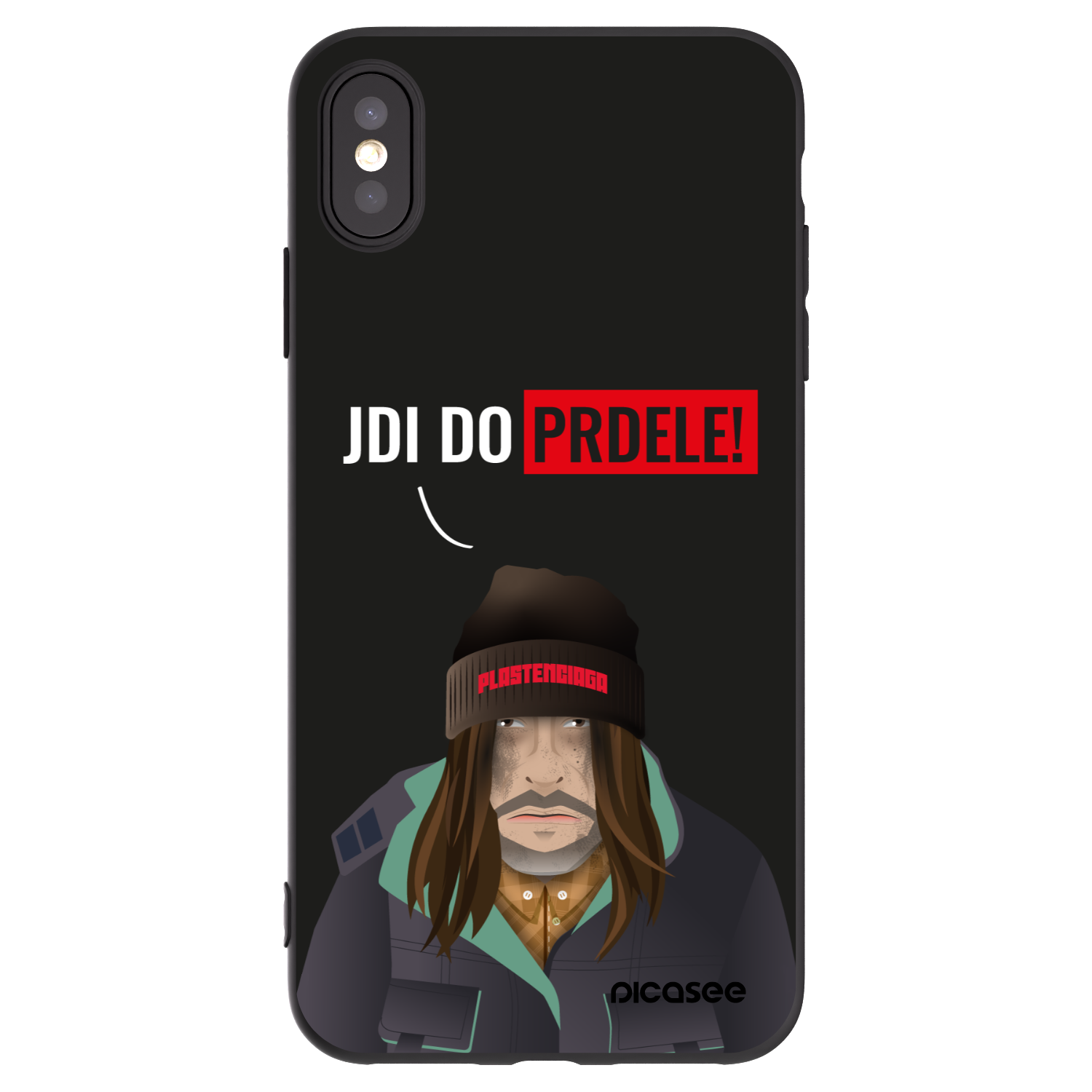 Picasee Μαύρη θήκη σιλικόνης για Apple iPhone XS Max - Bezďák