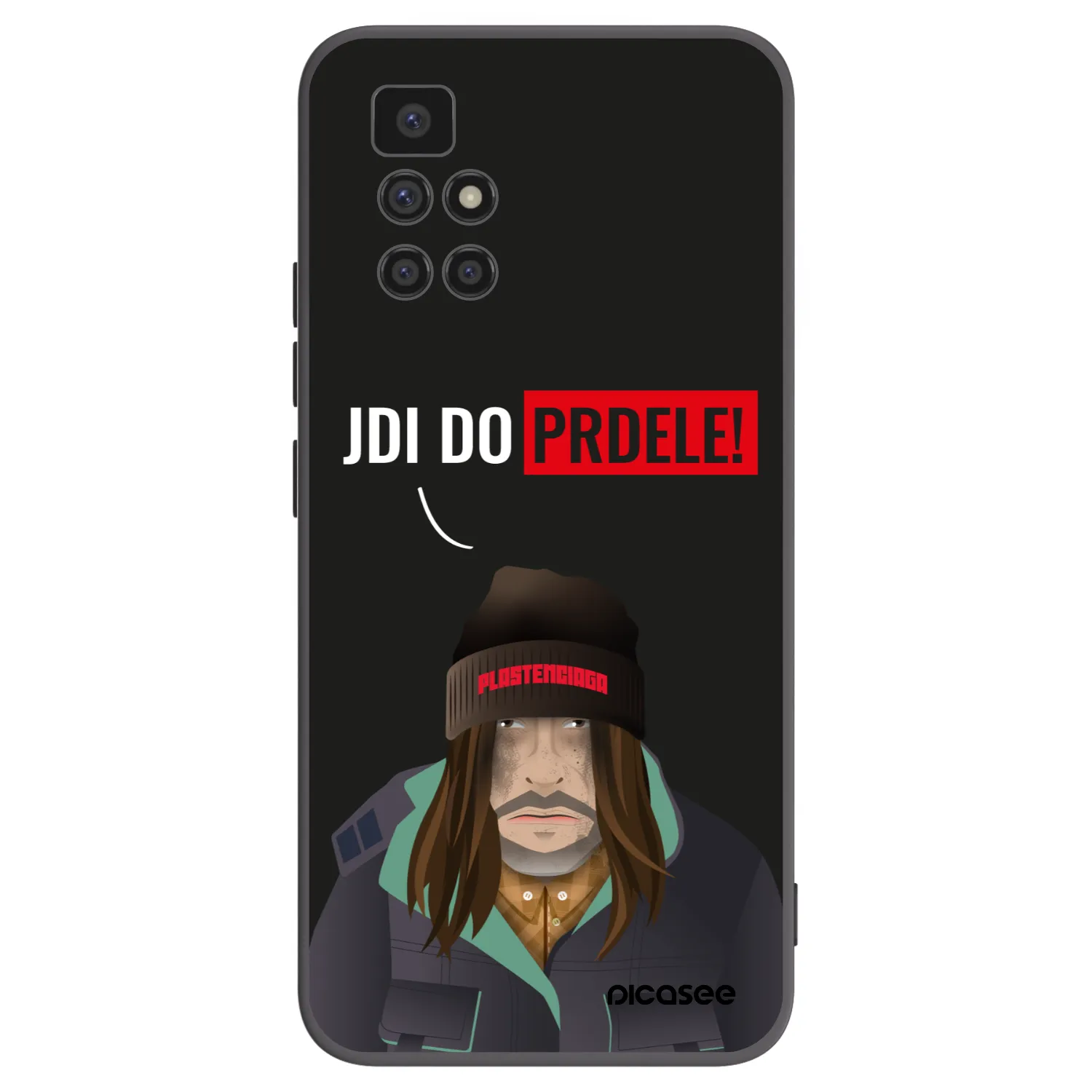 Picasee Μαύρη θήκη σιλικόνης για Xiaomi Redmi 10 - Bezďák