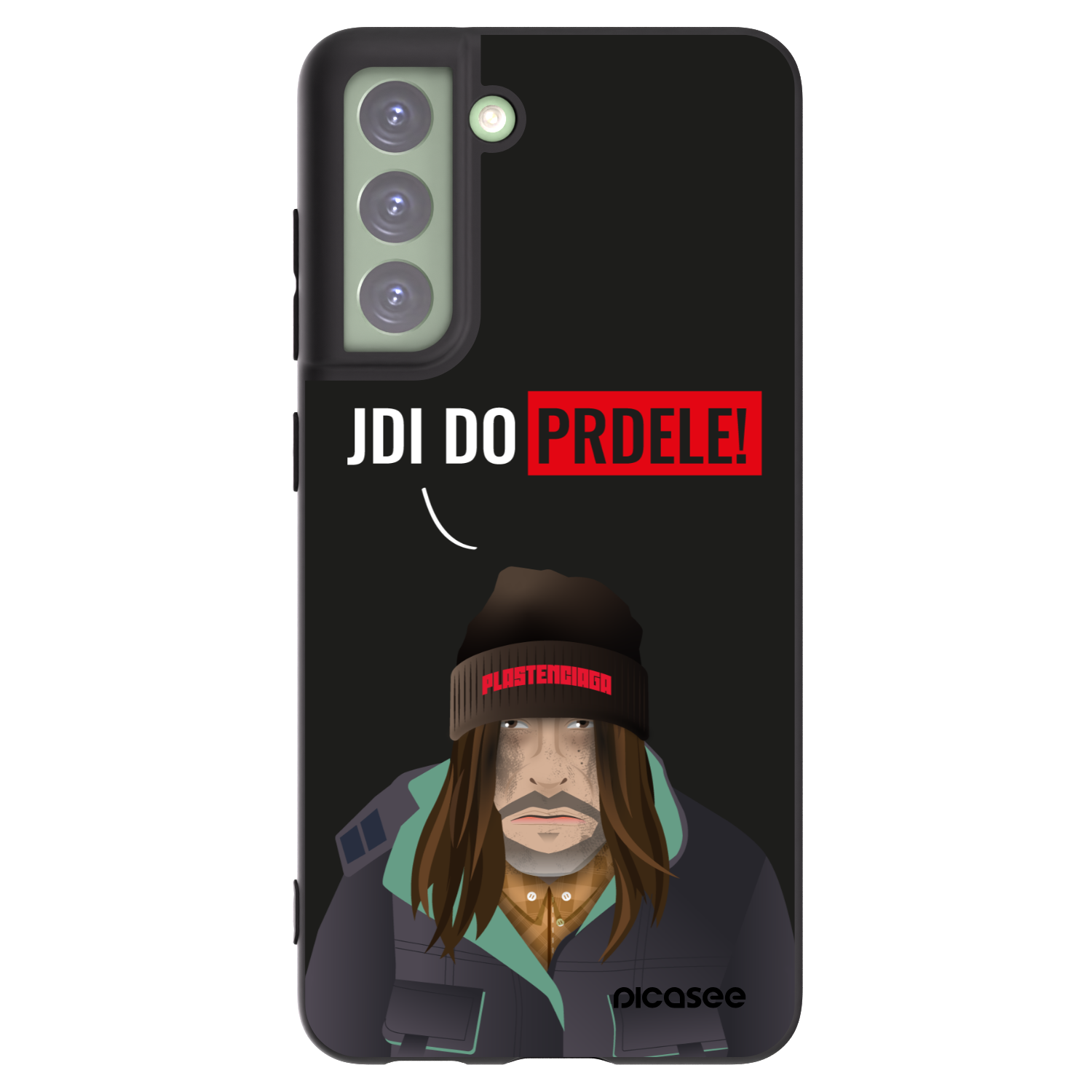 Picasee Μαύρη θήκη σιλικόνης για Samsung Galaxy S21 FE 5G - Bezďák