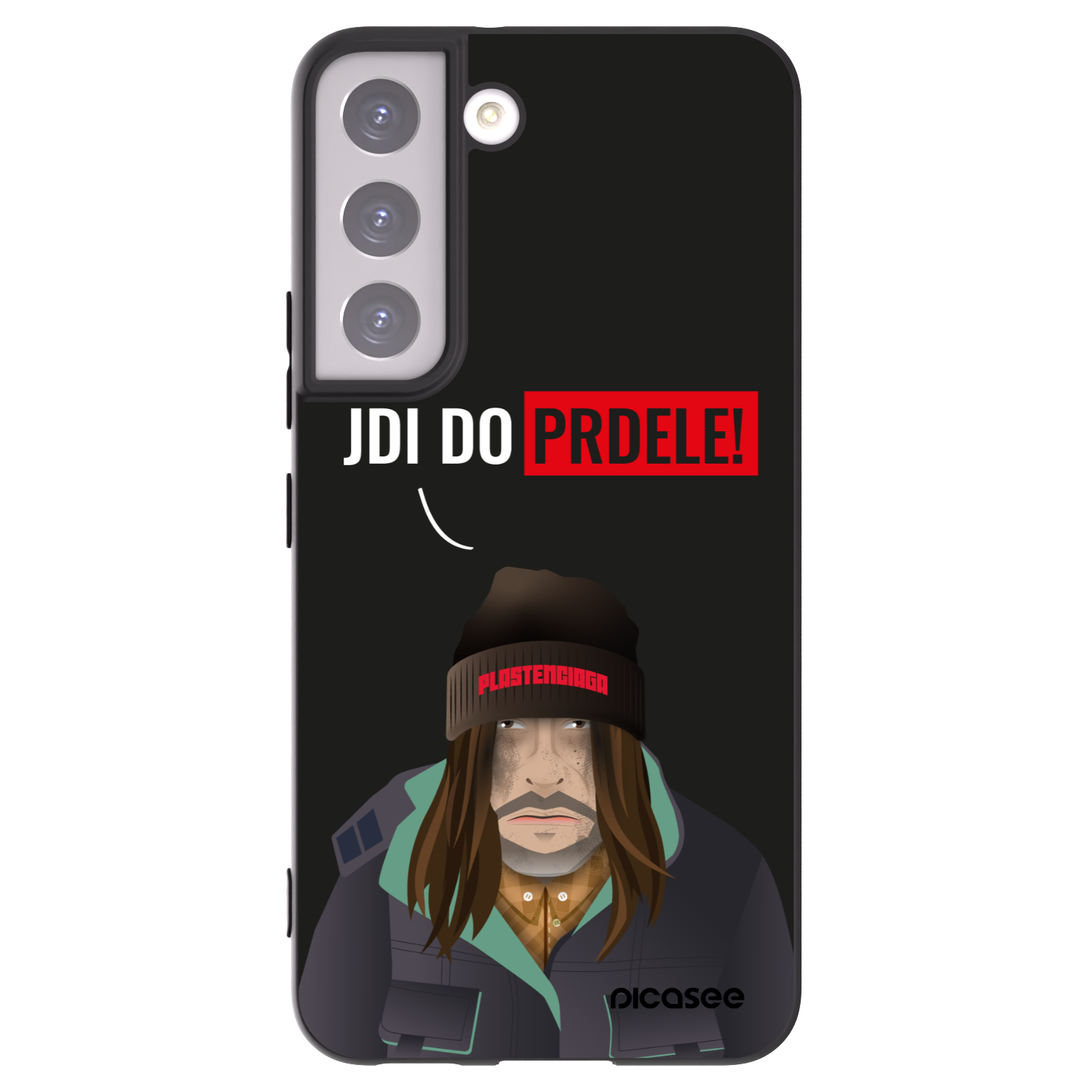 Picasee Μαύρη θήκη σιλικόνης για Samsung Galaxy S22 5G - Bezďák