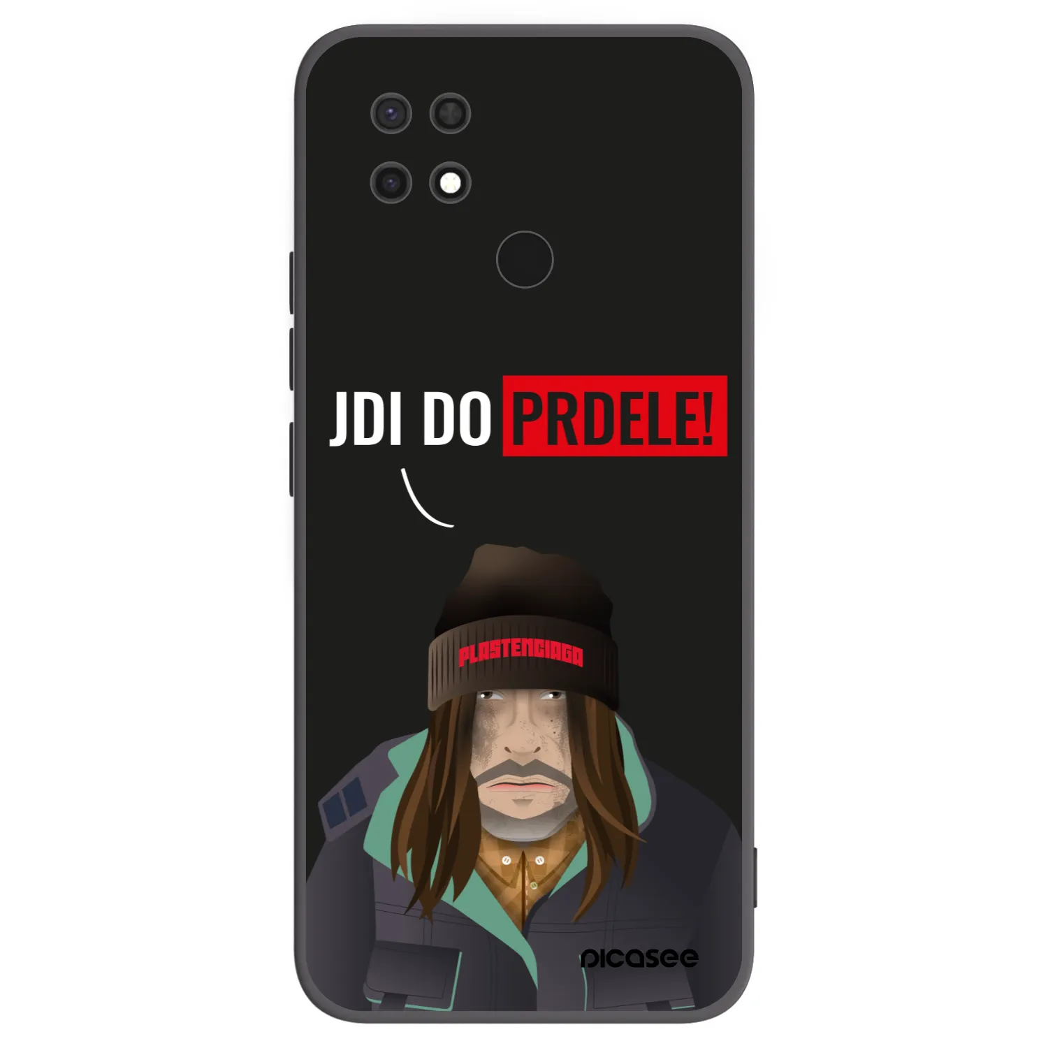 Picasee Μαύρη θήκη σιλικόνης για Xiaomi Redmi 10C - Bezďák