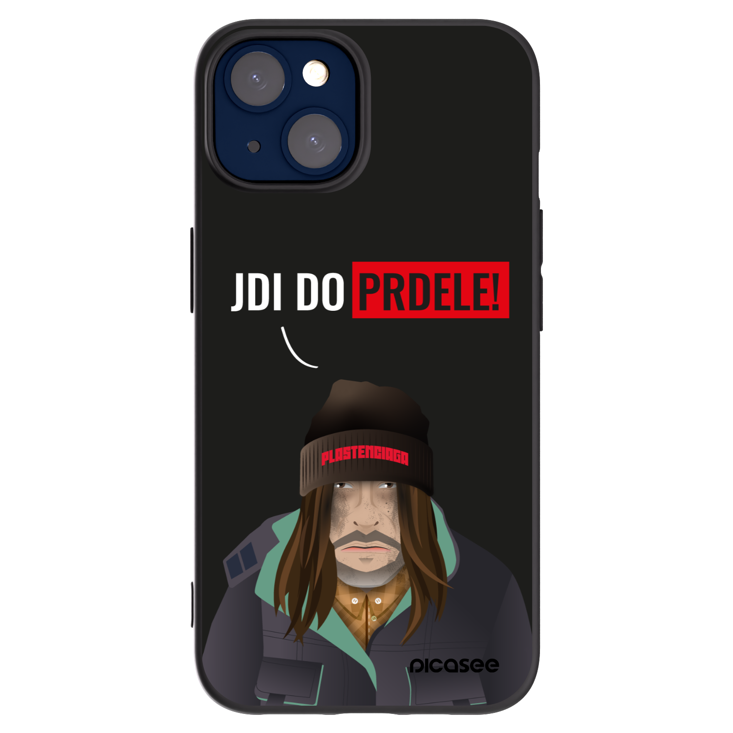 Picasee Μαύρη θήκη σιλικόνης για Apple iPhone 14 - Bezďák