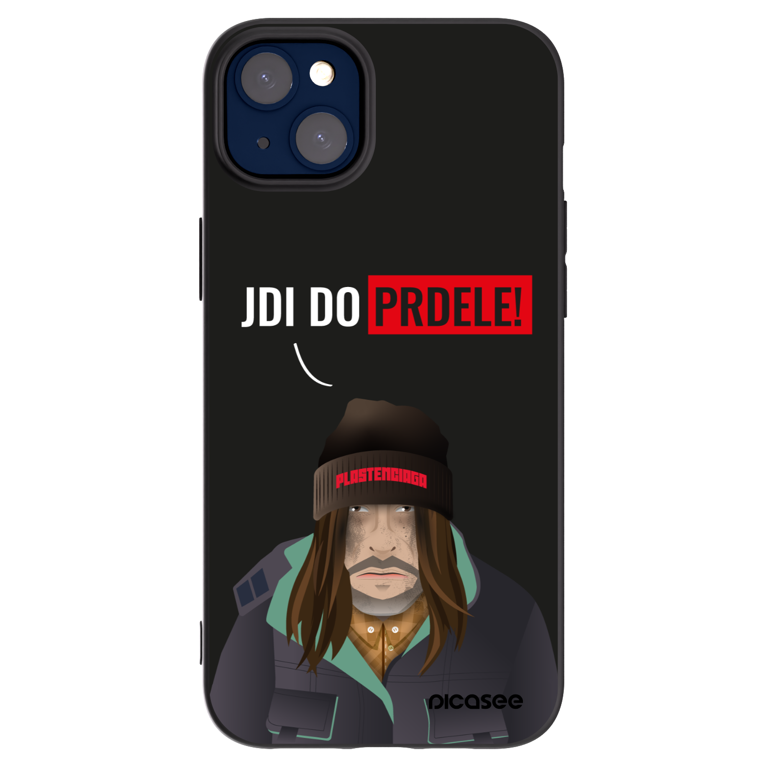 Picasee Μαύρη θήκη σιλικόνης για Apple iPhone 14 Plus - Bezďák