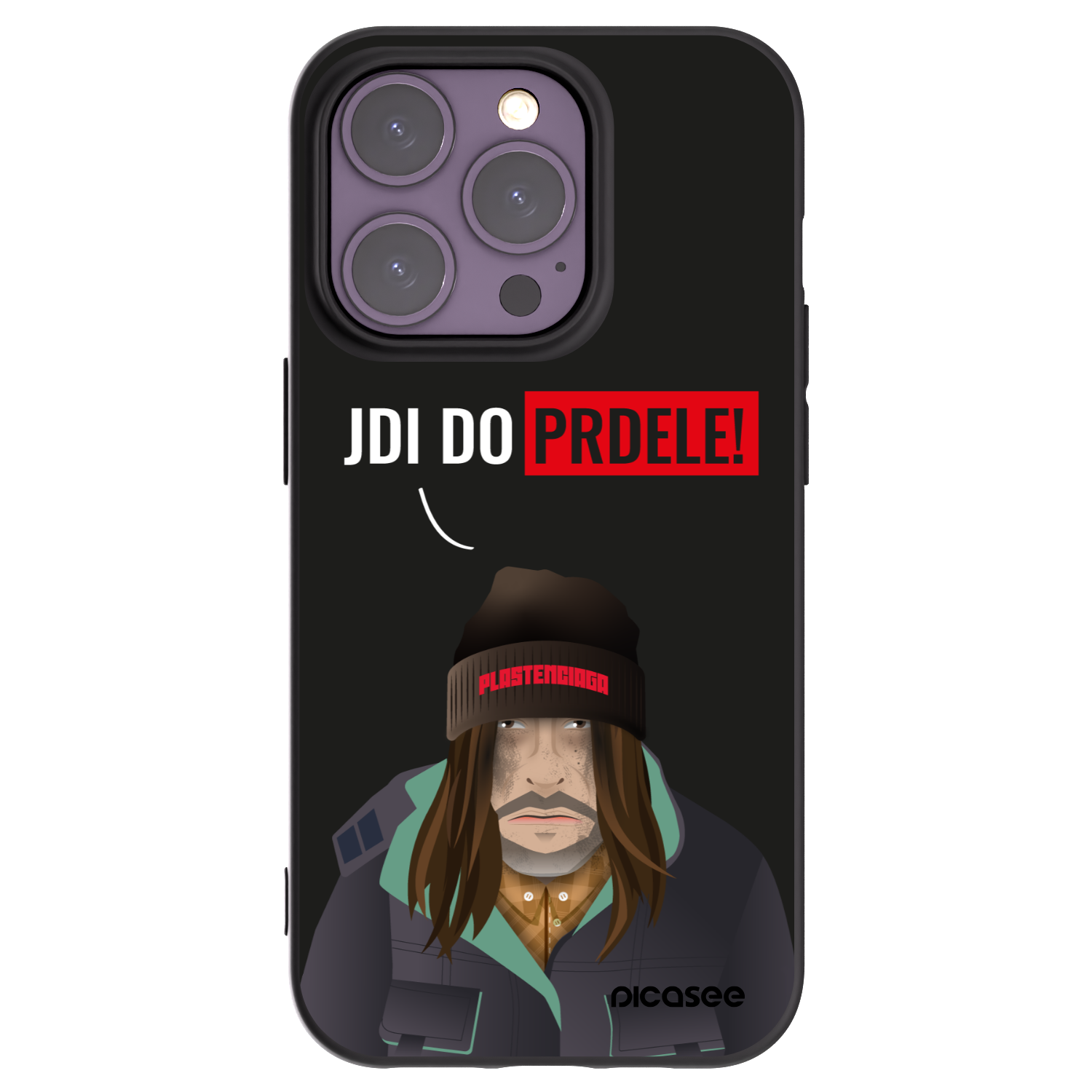 Picasee Μαύρη θήκη σιλικόνης για Apple iPhone 14 Pro - Bezďák