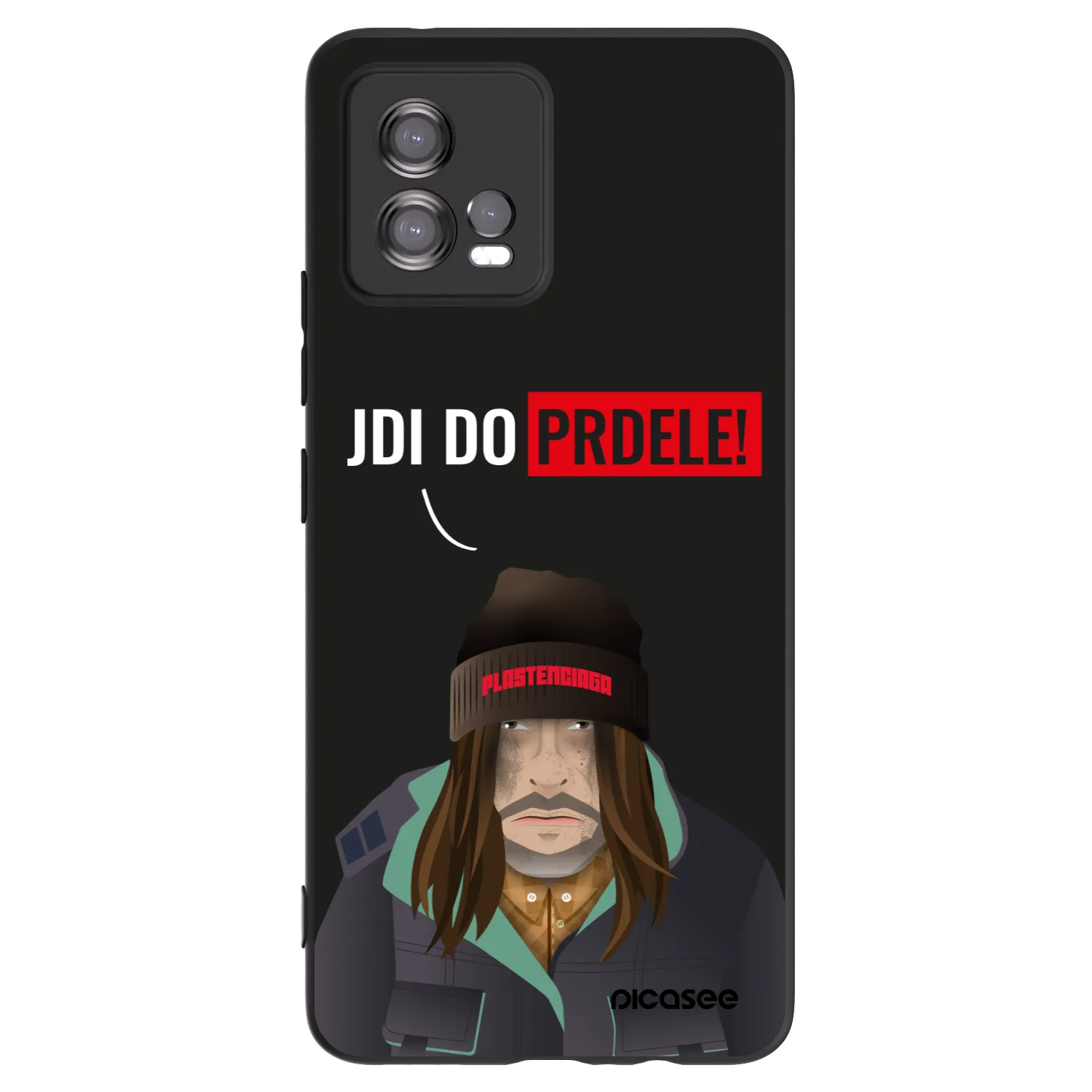 Picasee Μαύρη θήκη σιλικόνης για Motorola Moto G72 - Bezďák