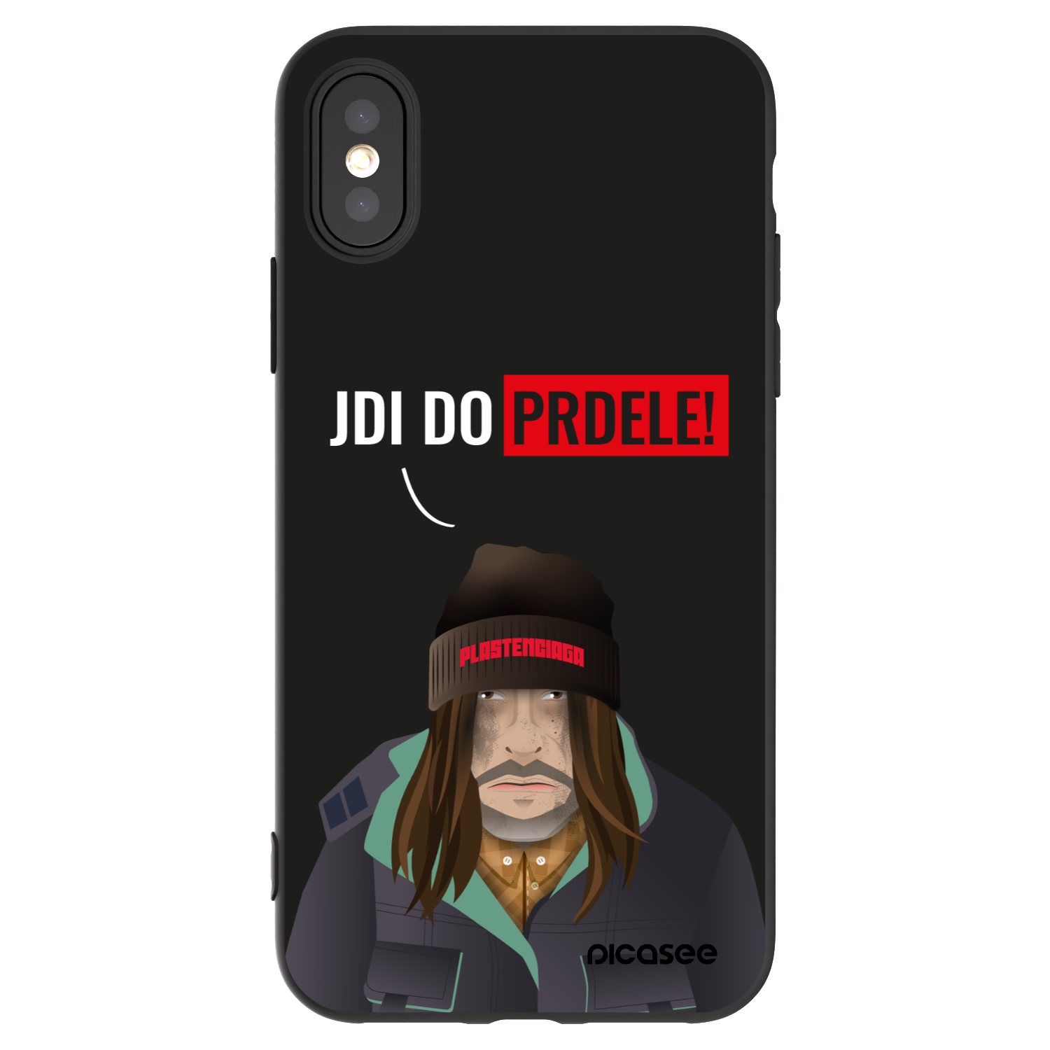 Picasee Μαύρη θήκη σιλικόνης για Apple iPhone X/XS - Bezďák