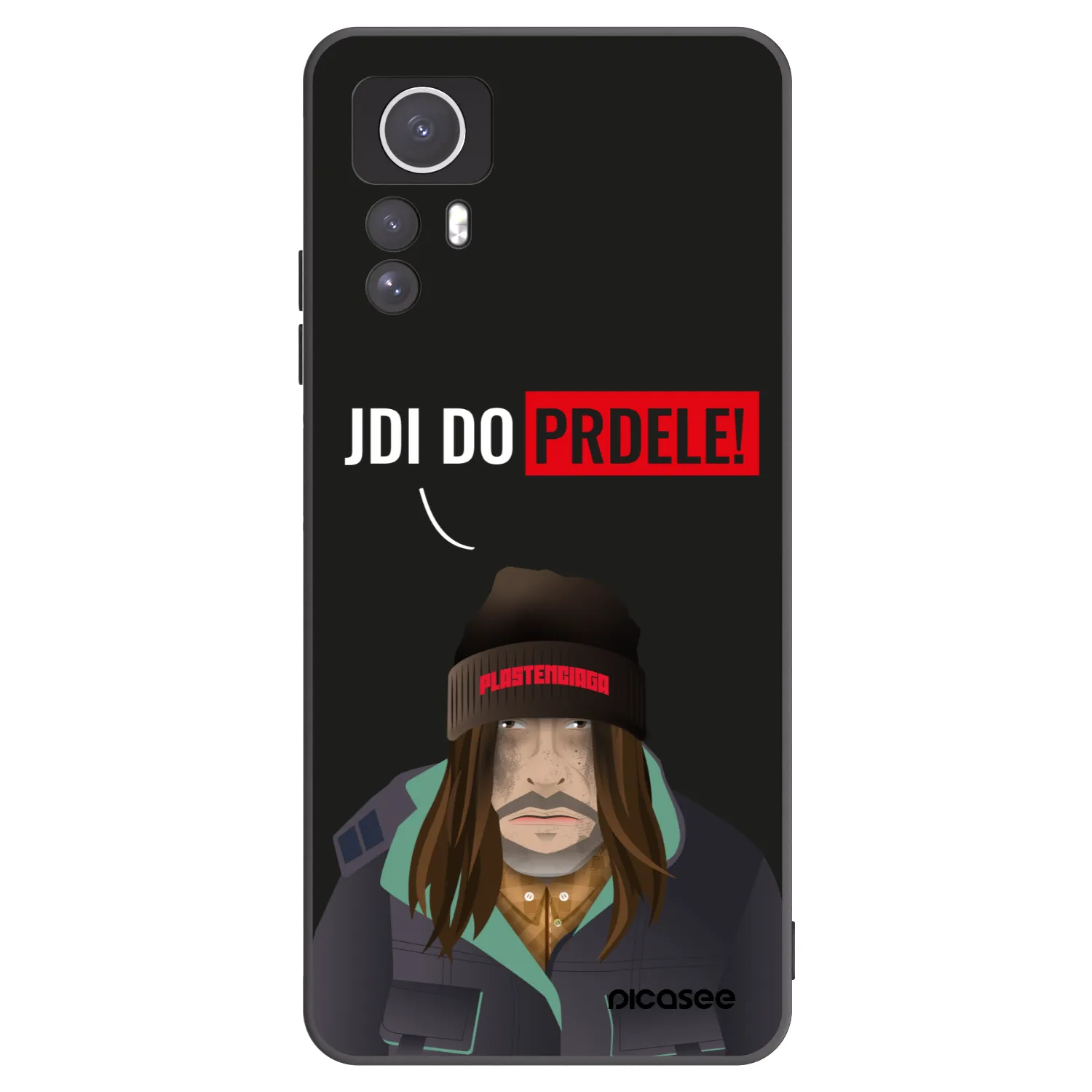 Picasee Μαύρη θήκη σιλικόνης για Xiaomi Redmi Note 12S - Bezďák