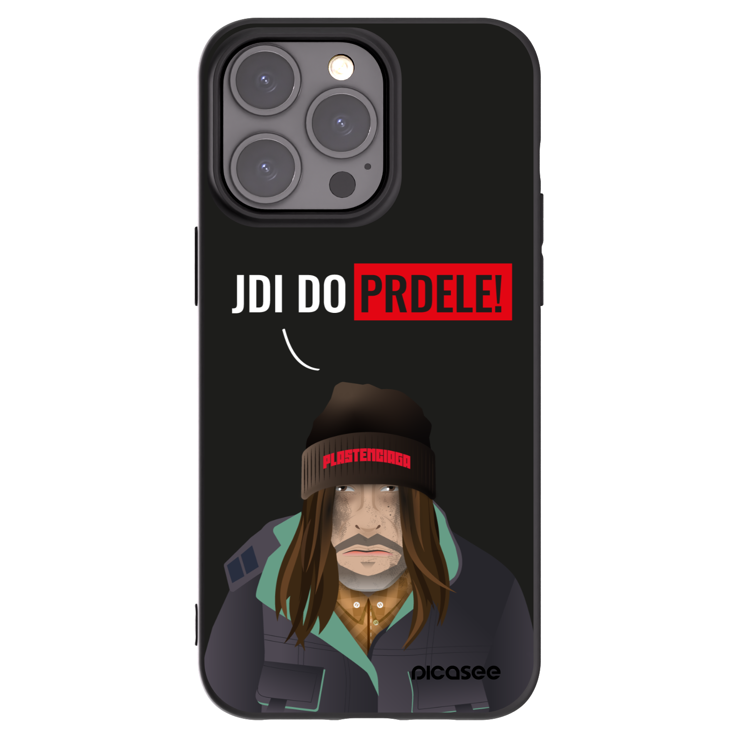 Picasee Μαύρη θήκη σιλικόνης για Apple iPhone 15 Pro Max - Bezďák