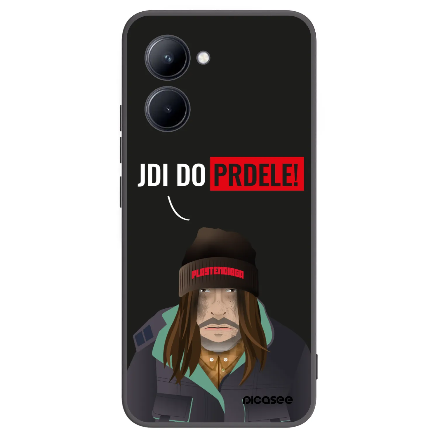 Picasee Μαύρη θήκη σιλικόνης για Realme C33 (2023) - Bezďák